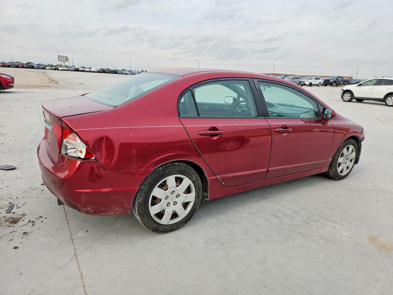 2011 Honda Civic Lx Red vin: 2HGFA1F50BH545213
