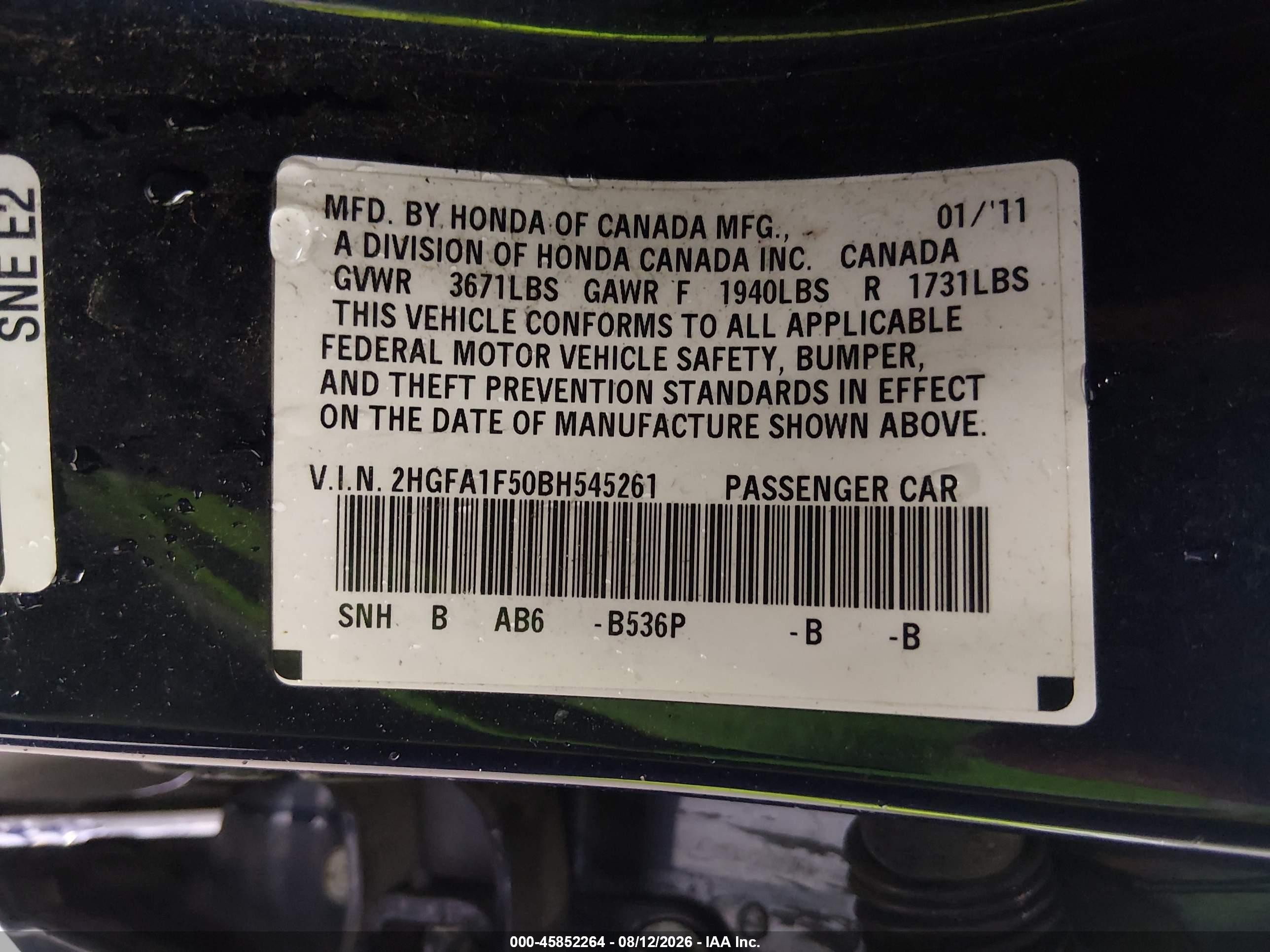 2011 Honda Civic Lx Navy vin: 2HGFA1F50BH545261