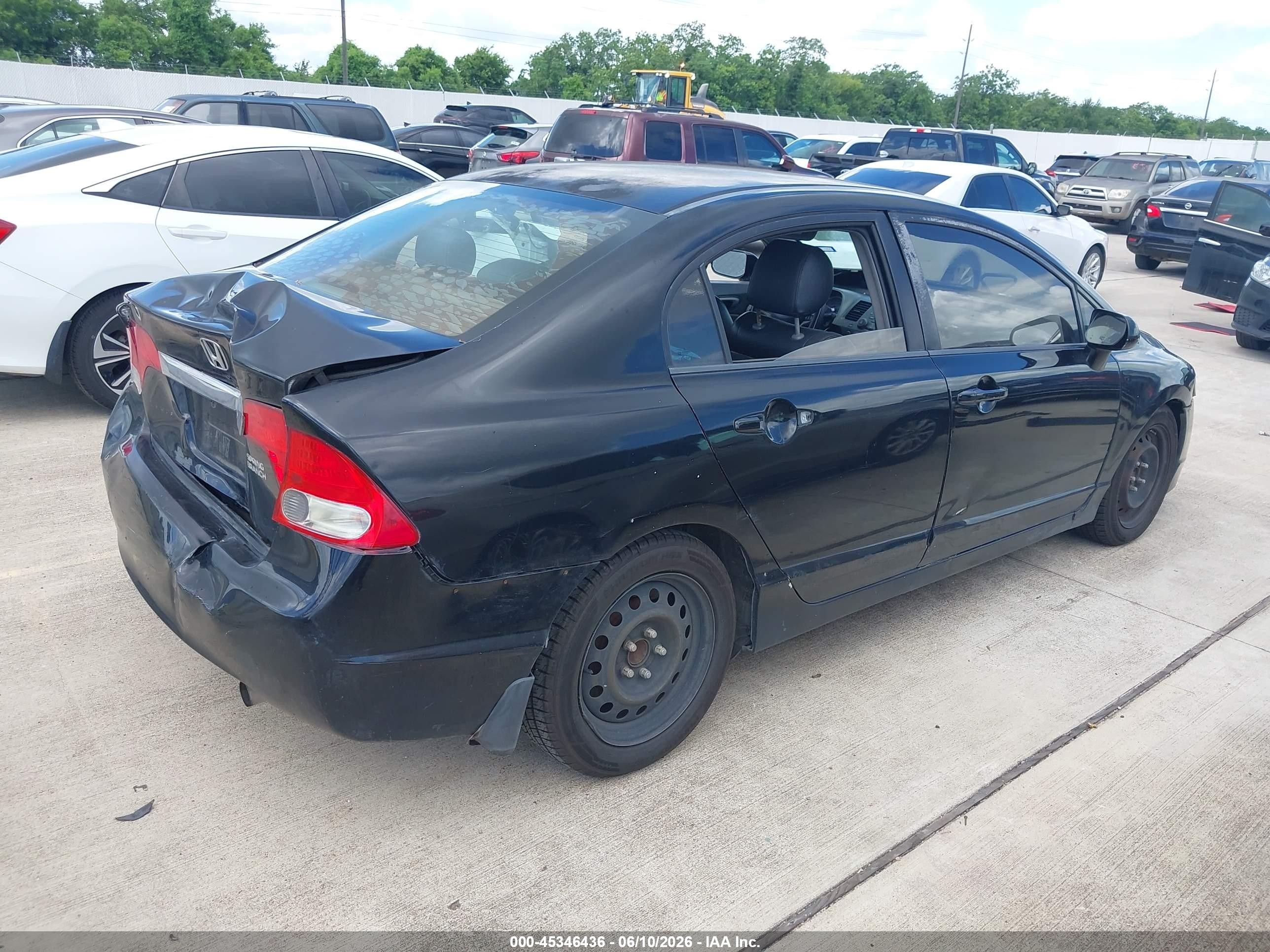 2010 Honda Civic Lx Black vin: 2HGFA1F51AH300080