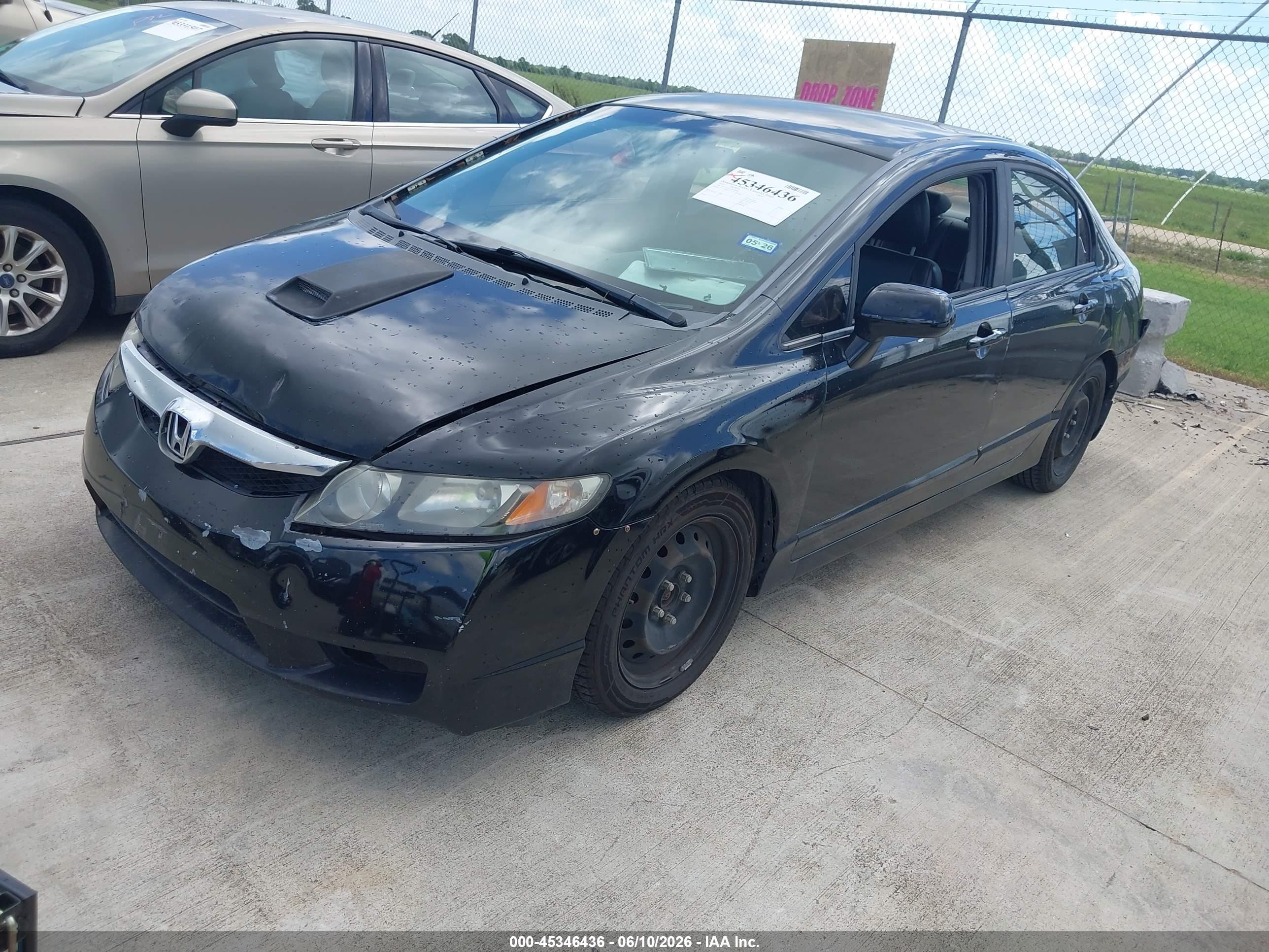 2010 Honda Civic Lx Black vin: 2HGFA1F51AH300080