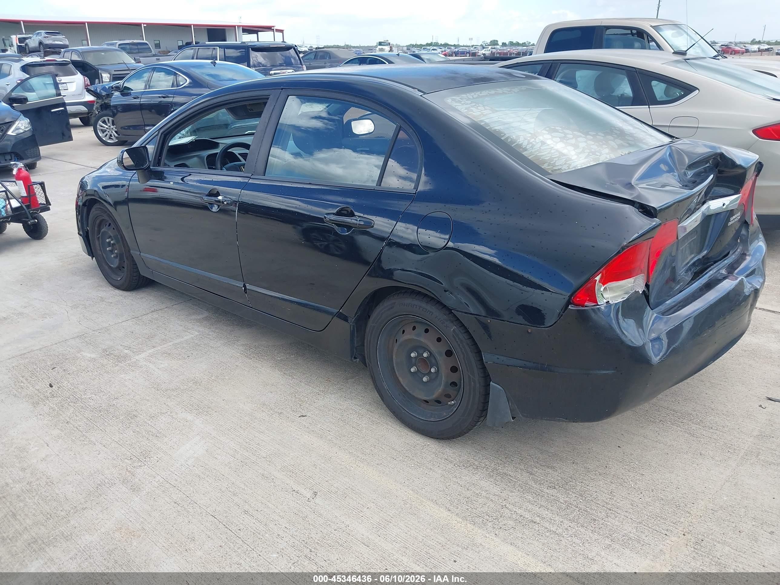 2010 Honda Civic Lx Black vin: 2HGFA1F51AH300080
