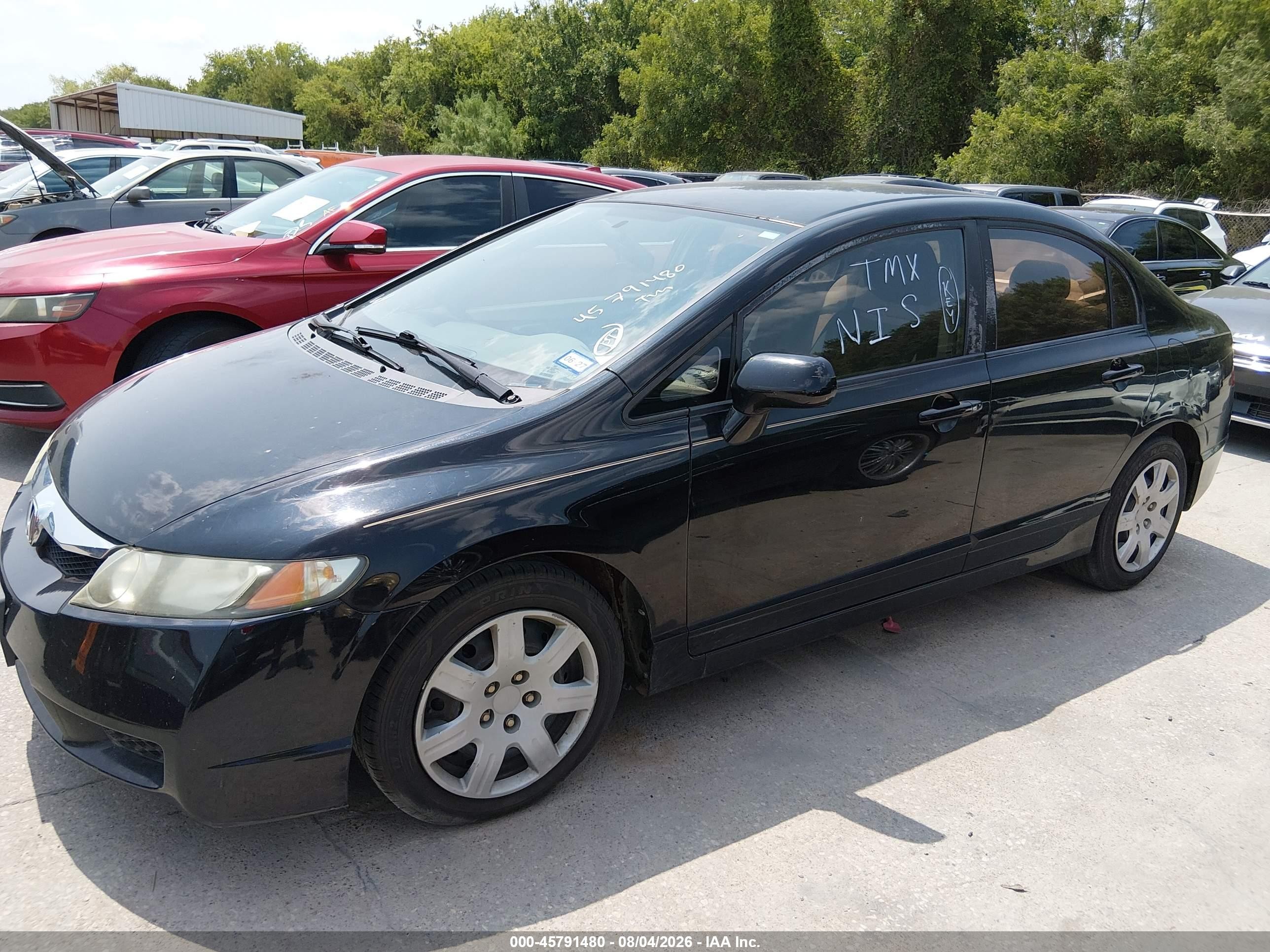 2010 Honda Civic Lx Черный vin: 2HGFA1F51AH303352