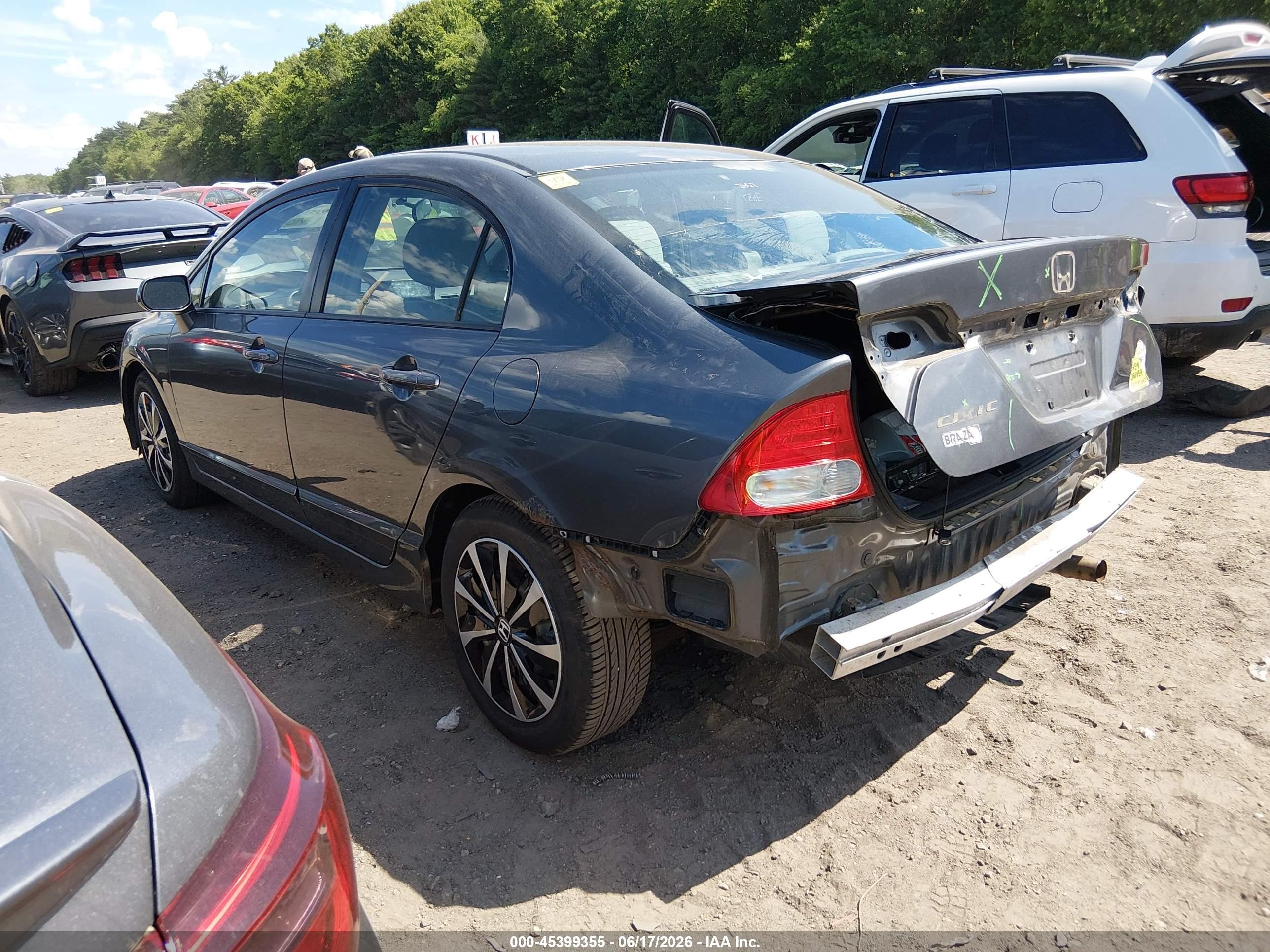 2010 Honda Civic Lx Gray vin: 2HGFA1F51AH317185