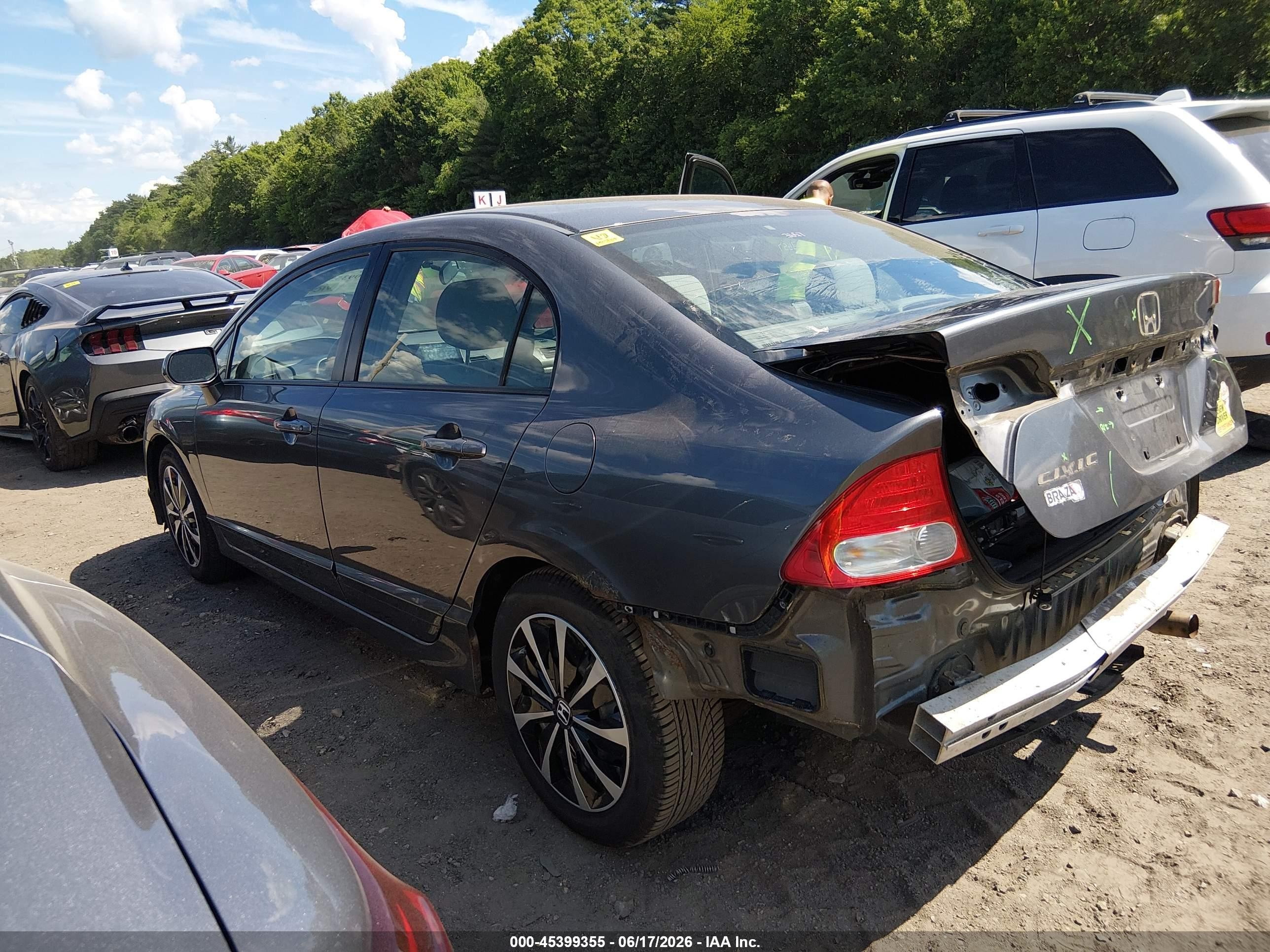2010 Honda Civic Lx Gray vin: 2HGFA1F51AH317185