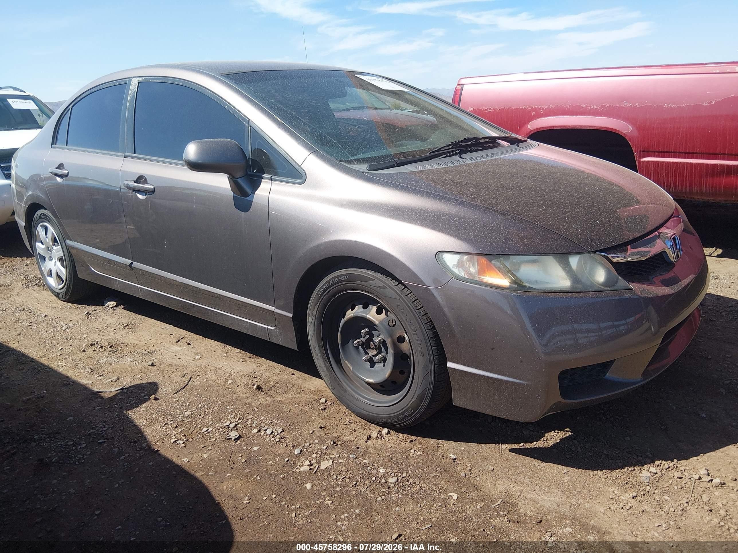 2010 Honda Civic Lx Gray vin: 2HGFA1F51AH539869