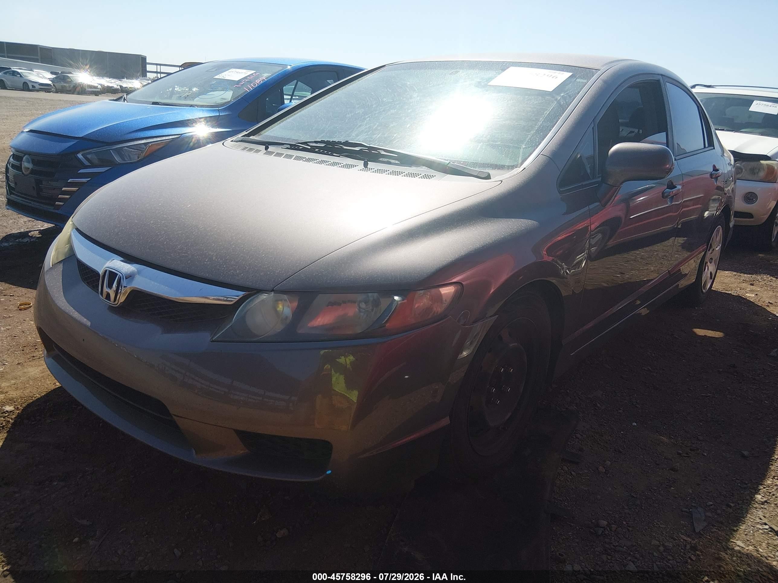 2010 Honda Civic Lx Gray vin: 2HGFA1F51AH539869