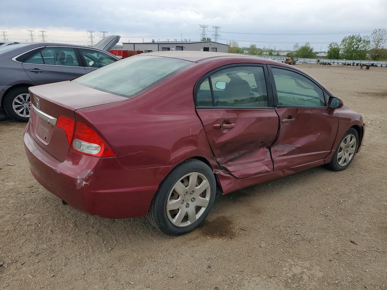 2010 Honda Civic Lx Red vin: 2HGFA1F51AH546725