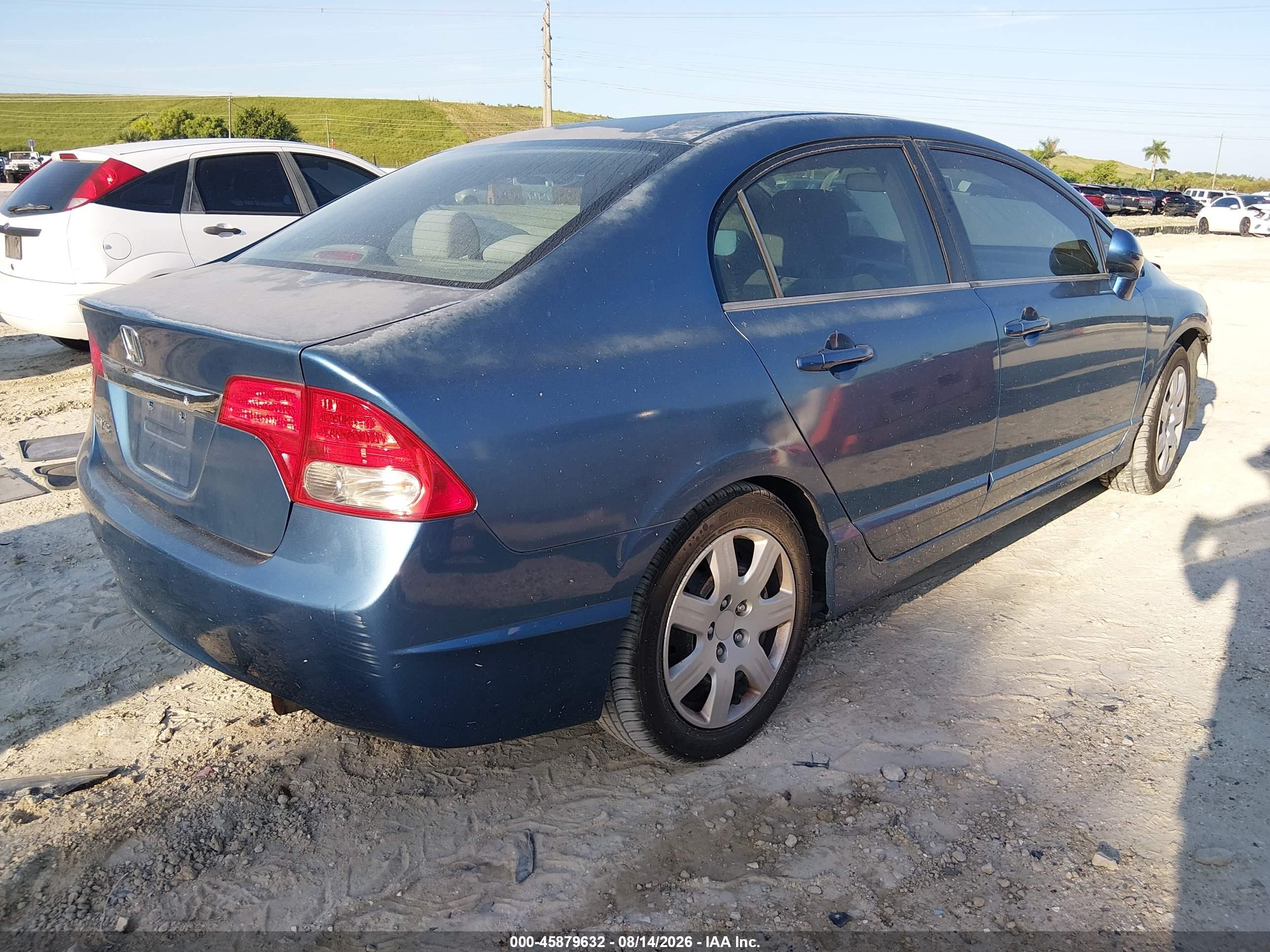 2010 Honda Civic Lx Blue vin: 2HGFA1F51AH563556