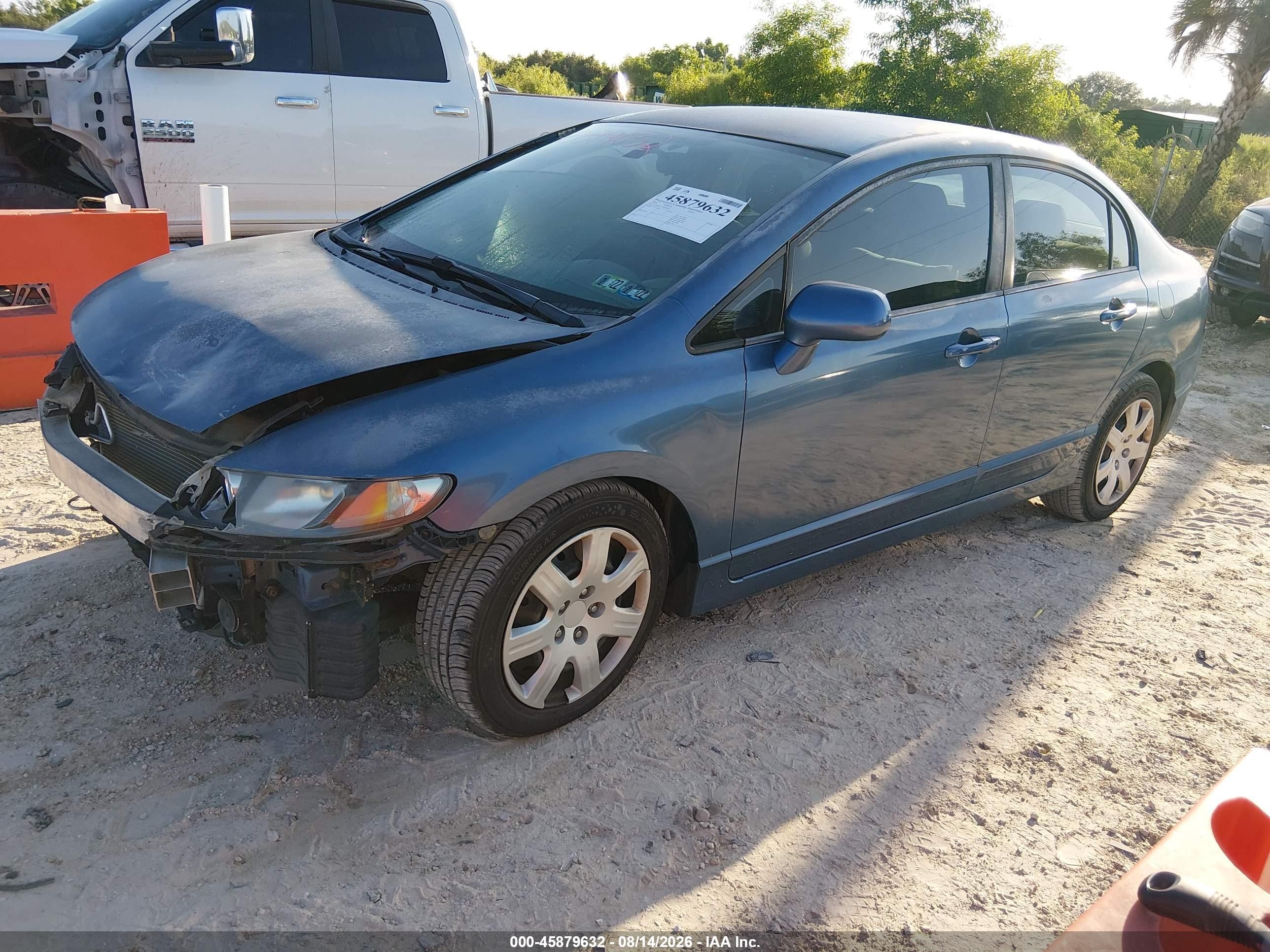 2010 Honda Civic Lx Blue vin: 2HGFA1F51AH563556