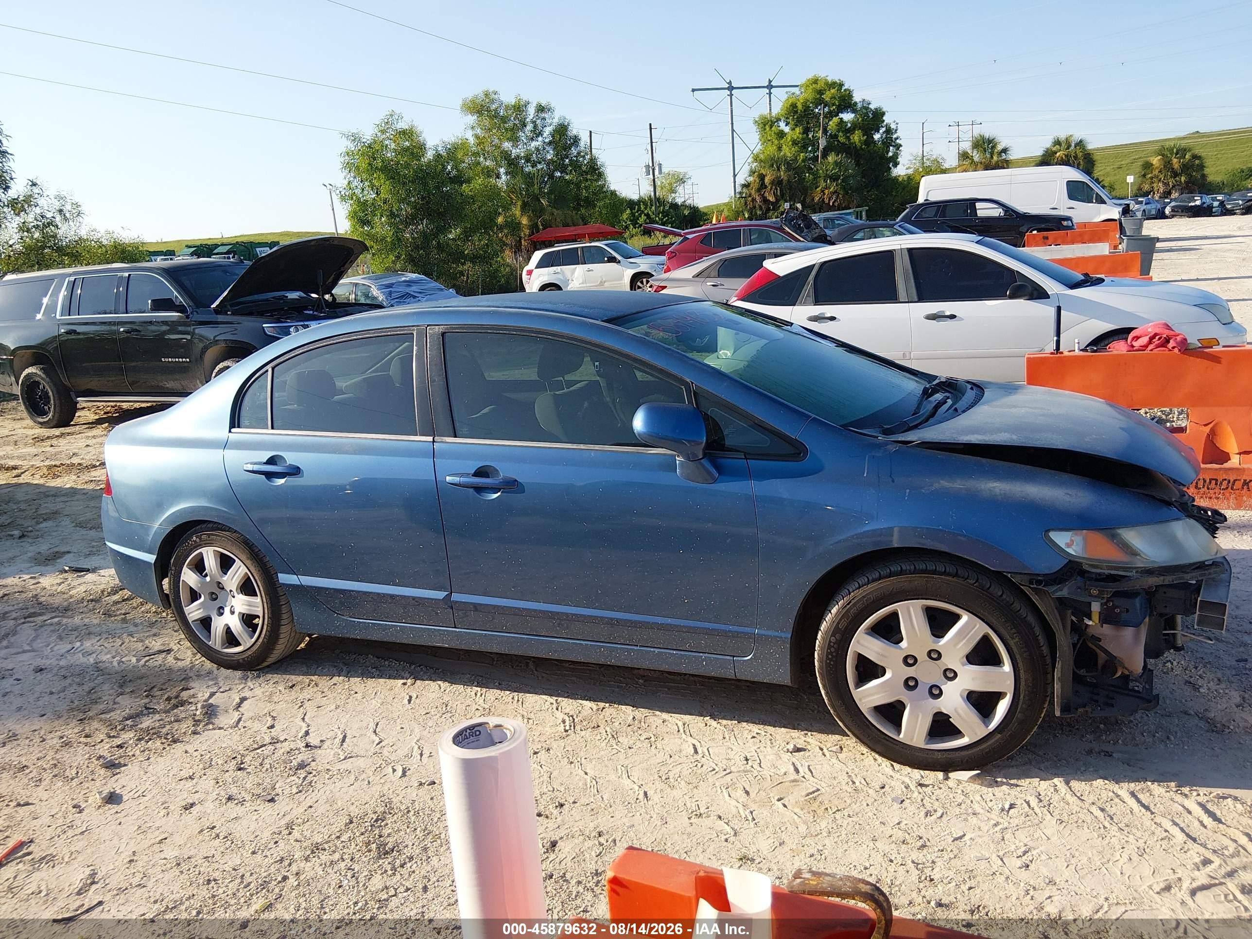 2010 Honda Civic Lx Blue vin: 2HGFA1F51AH563556