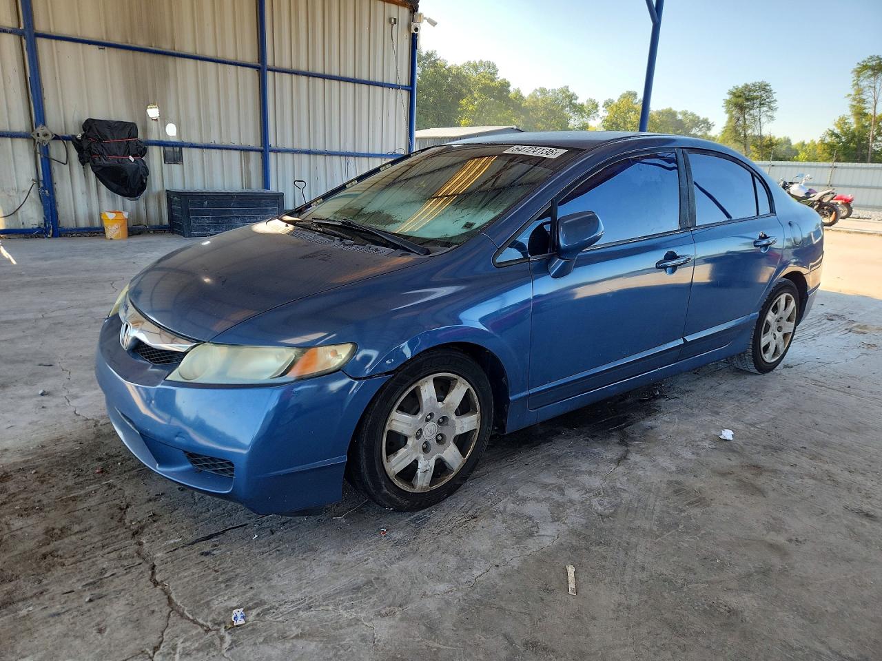 2010 Honda Civic Lx Blue vin: 2HGFA1F51AH563833