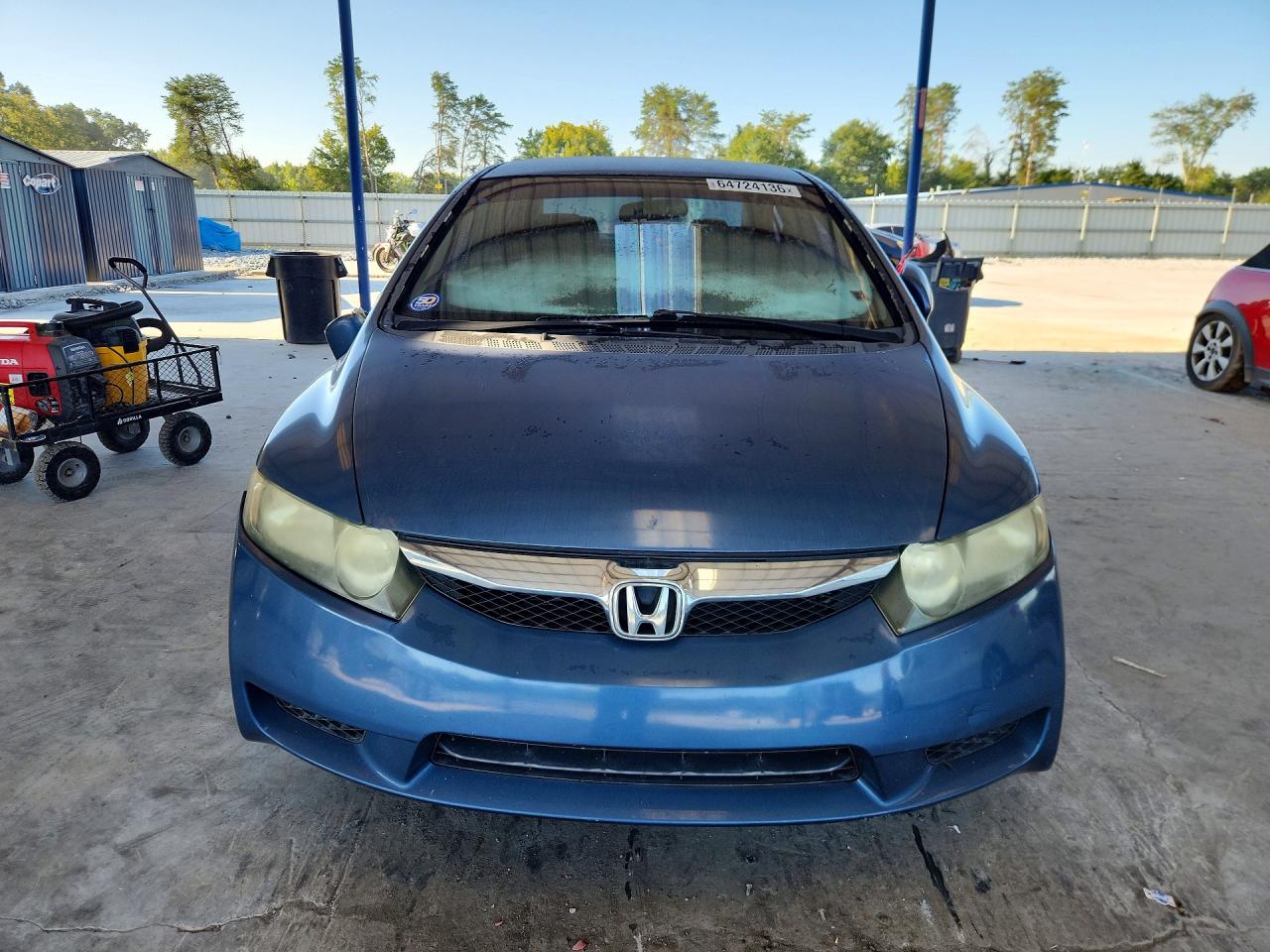 2010 Honda Civic Lx Blue vin: 2HGFA1F51AH563833