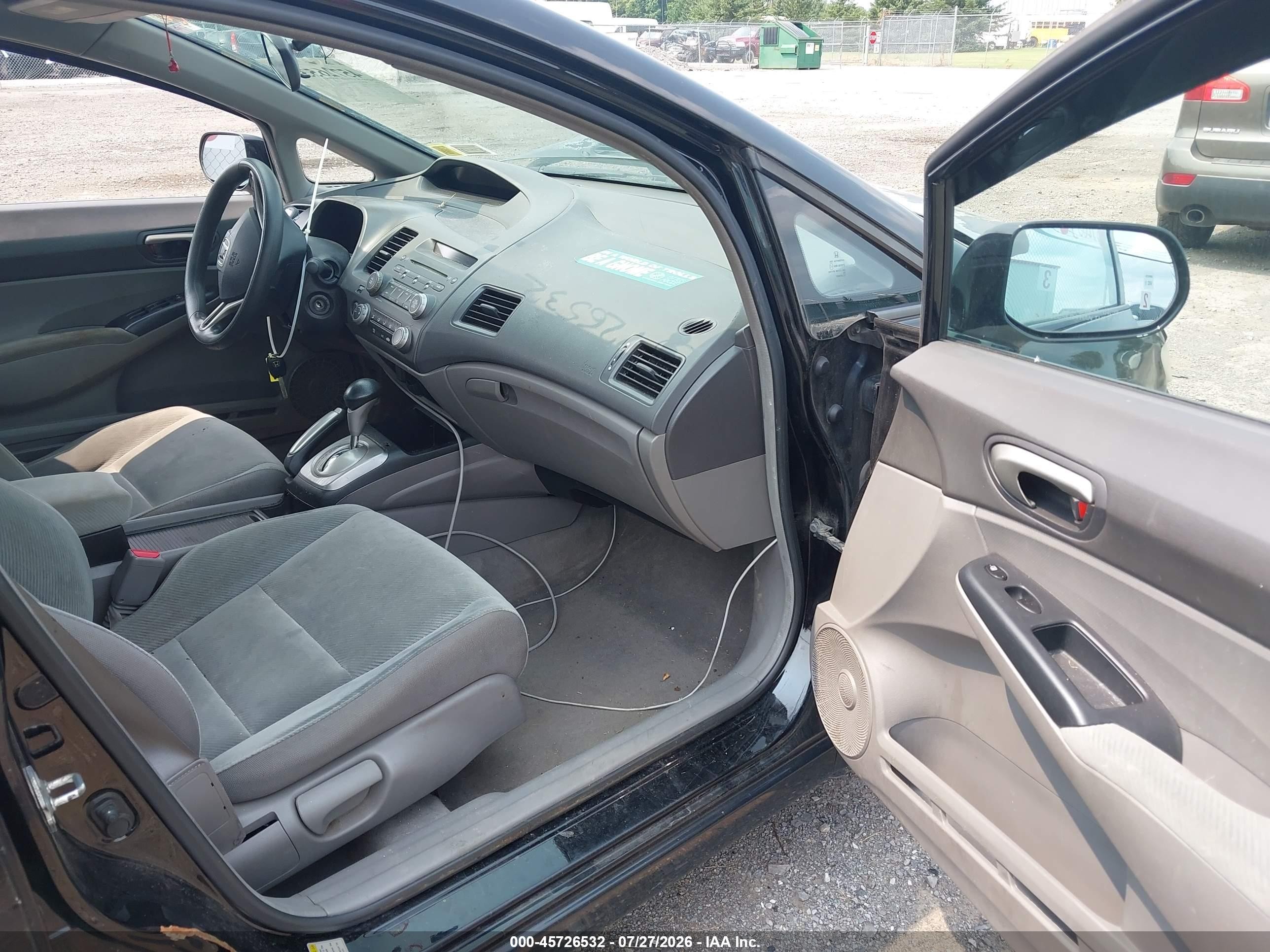 2010 Honda Civic Lx Black vin: 2HGFA1F51AH564934