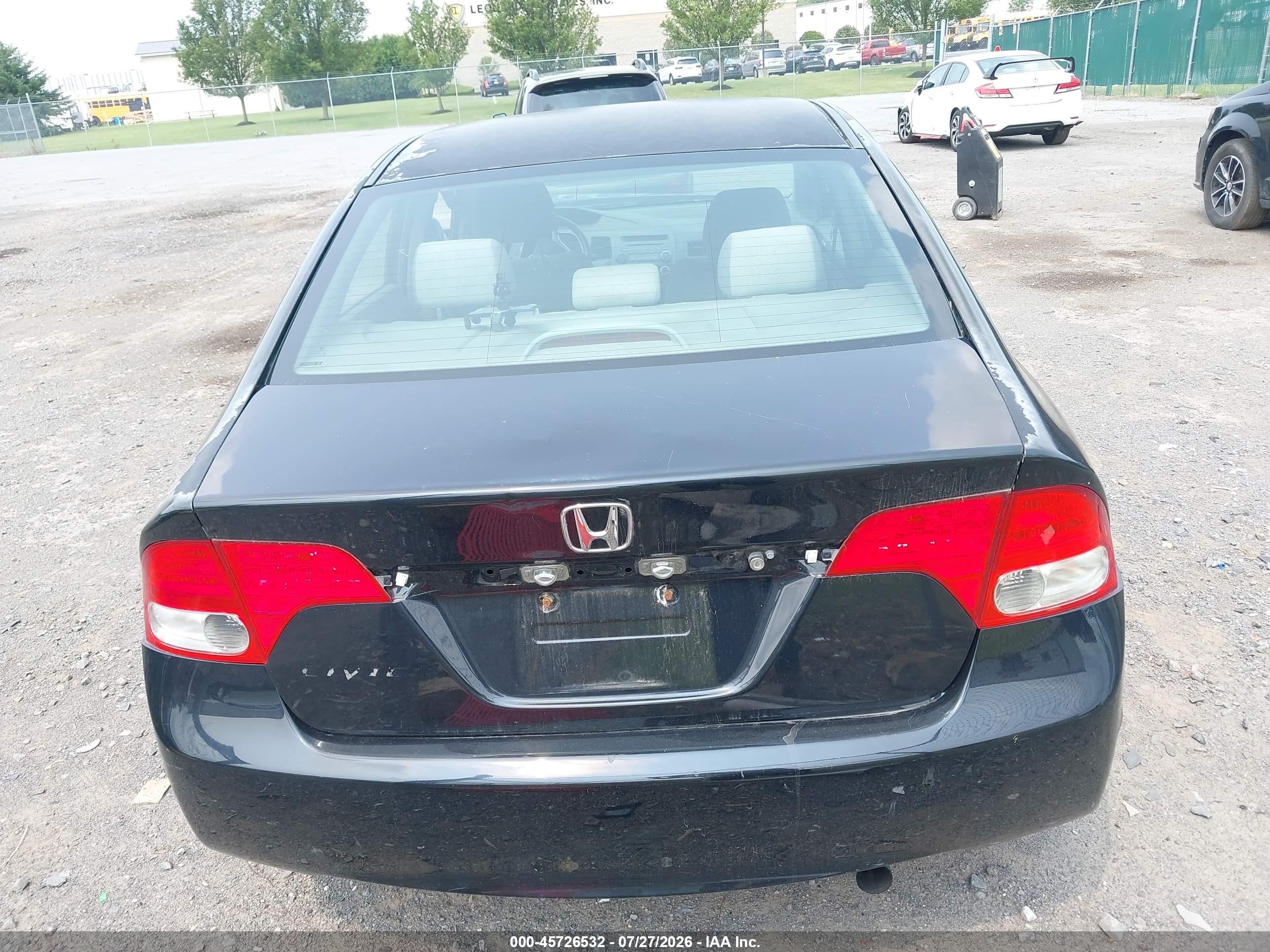 2010 Honda Civic Lx Black vin: 2HGFA1F51AH564934