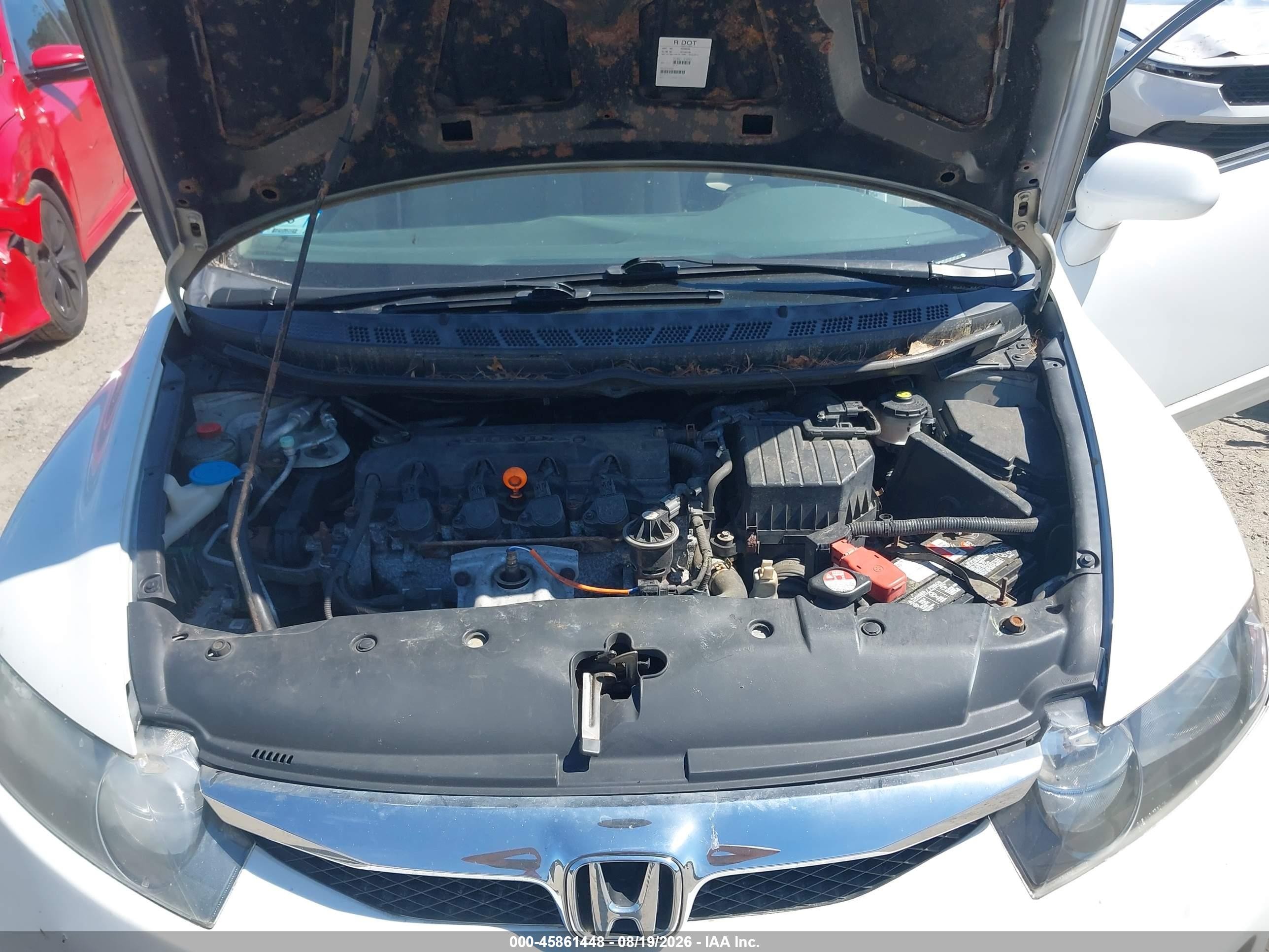 2010 Honda Civic Lx White vin: 2HGFA1F51AH565792