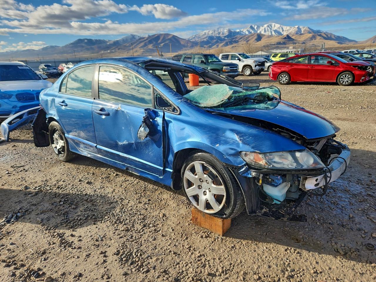 2010 Honda Civic Lx Blue vin: 2HGFA1F51AH566960