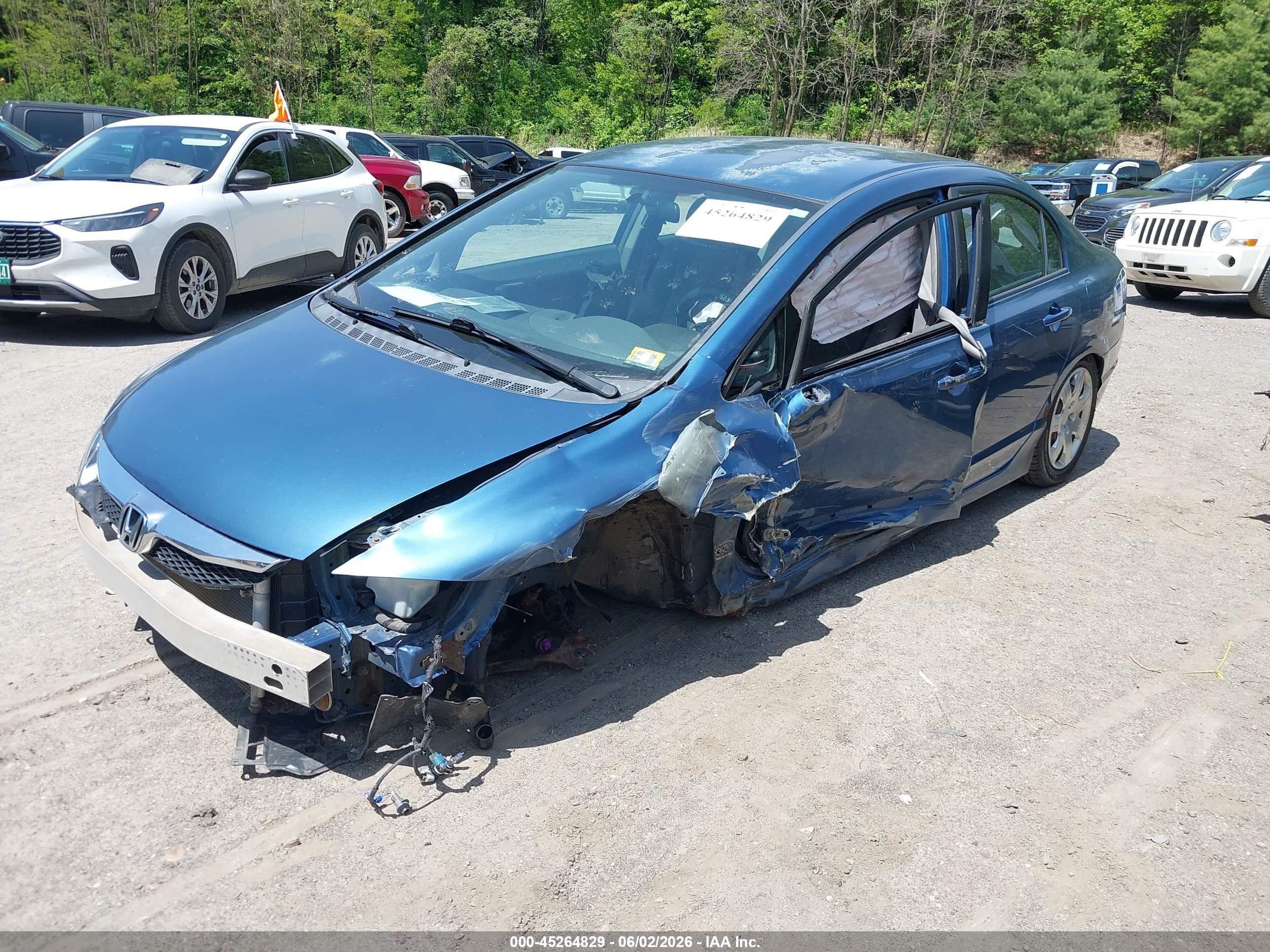 2010 Honda Civic Lx Blue vin: 2HGFA1F51AH576811