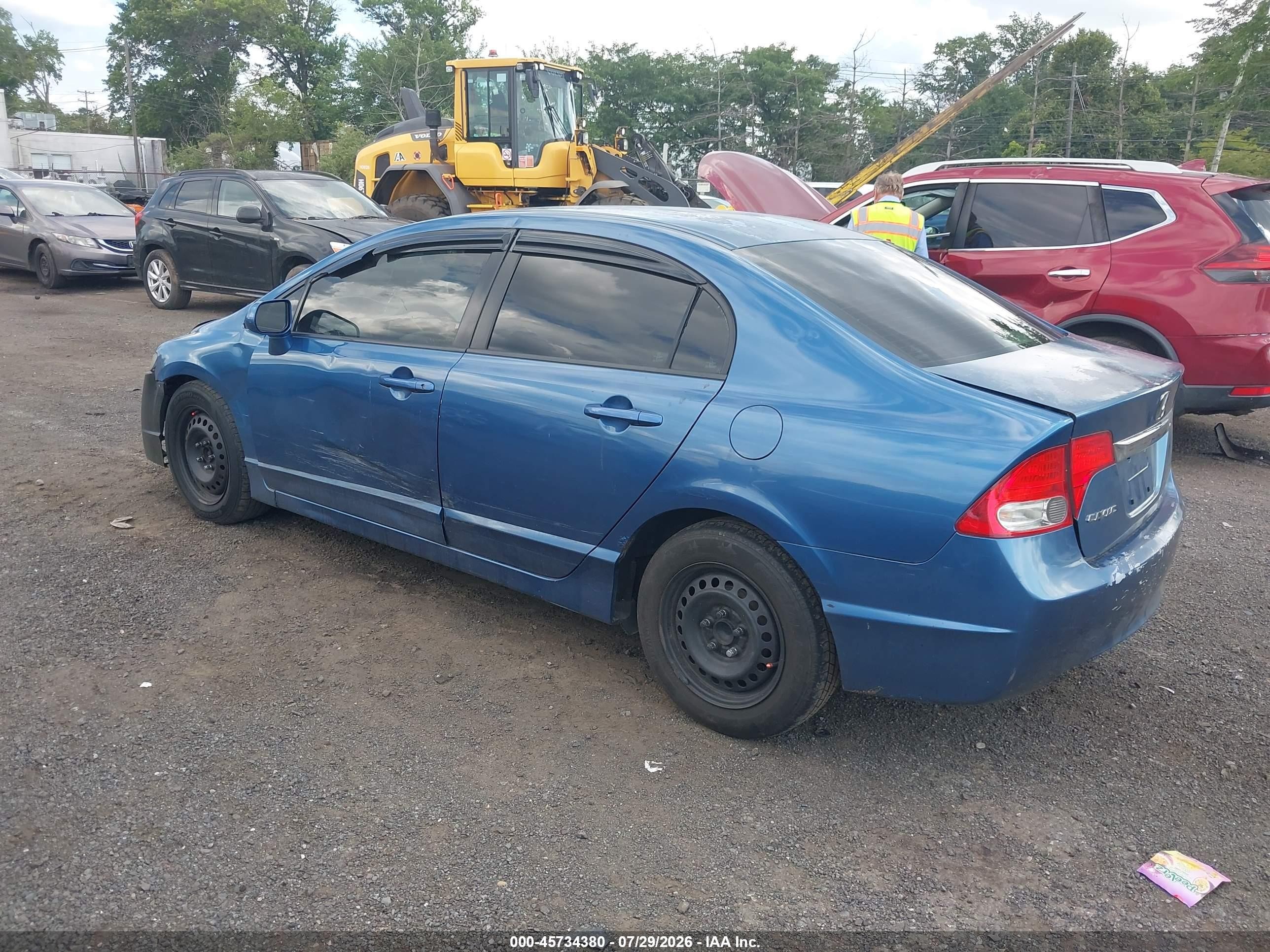 2010 Honda Civic Lx Blue vin: 2HGFA1F51AH583838