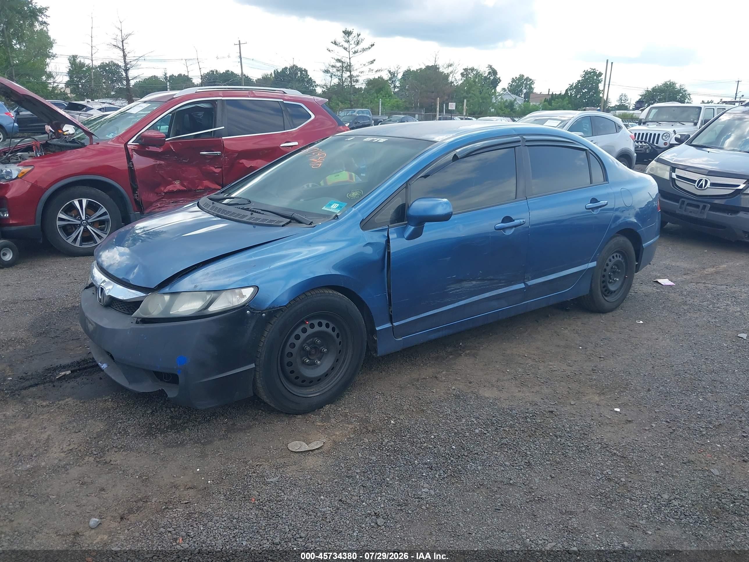 2010 Honda Civic Lx Blue vin: 2HGFA1F51AH583838