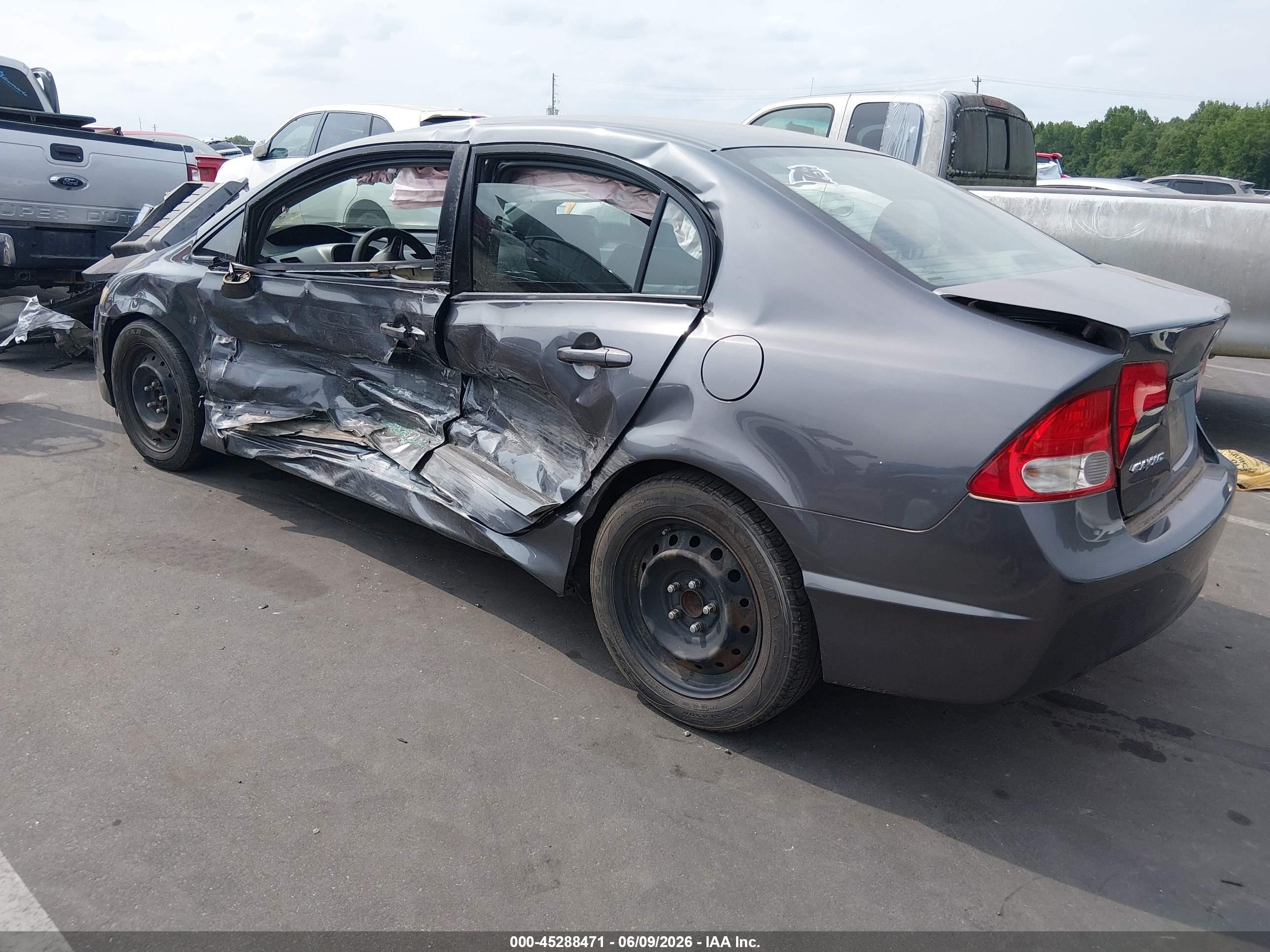 2011 Honda Civic Lx Gray vin: 2HGFA1F51BH303675