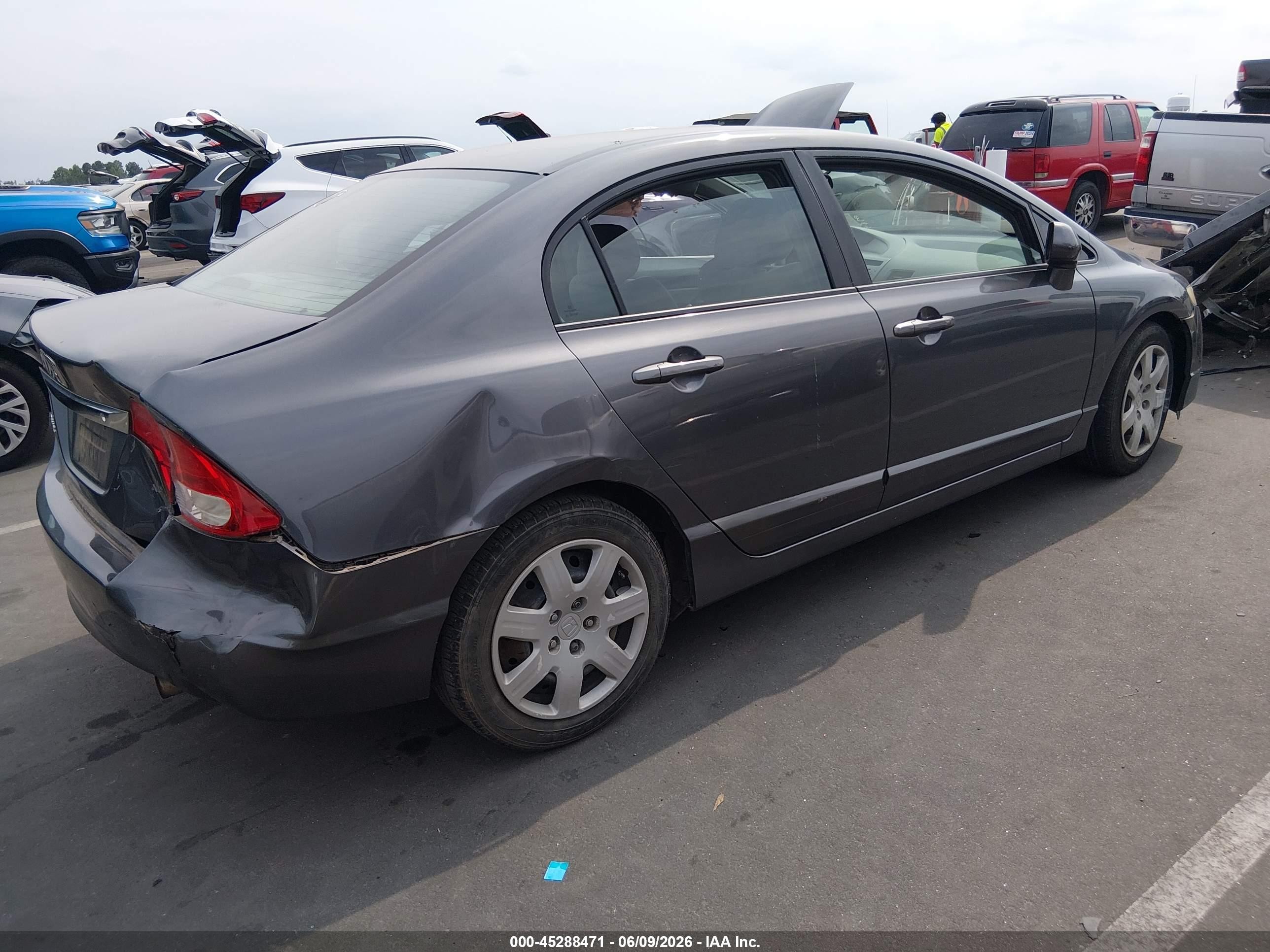 2011 Honda Civic Lx Gray vin: 2HGFA1F51BH303675