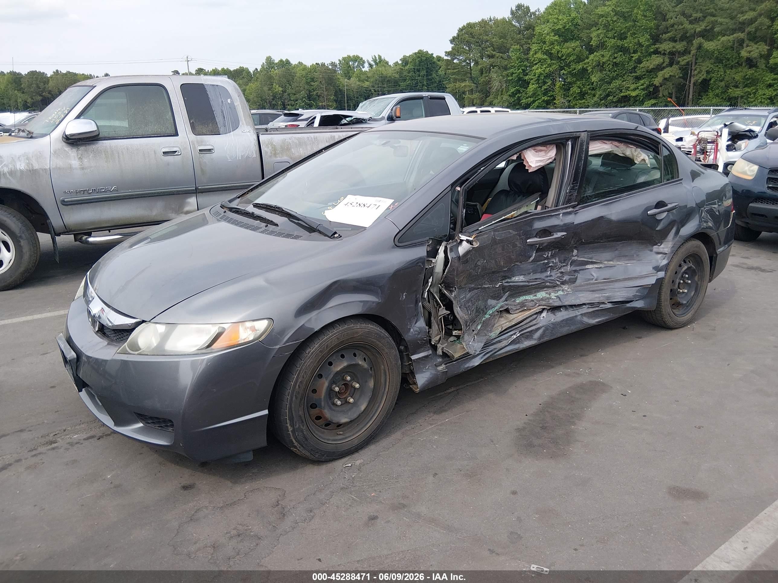2011 Honda Civic Lx Gray vin: 2HGFA1F51BH303675