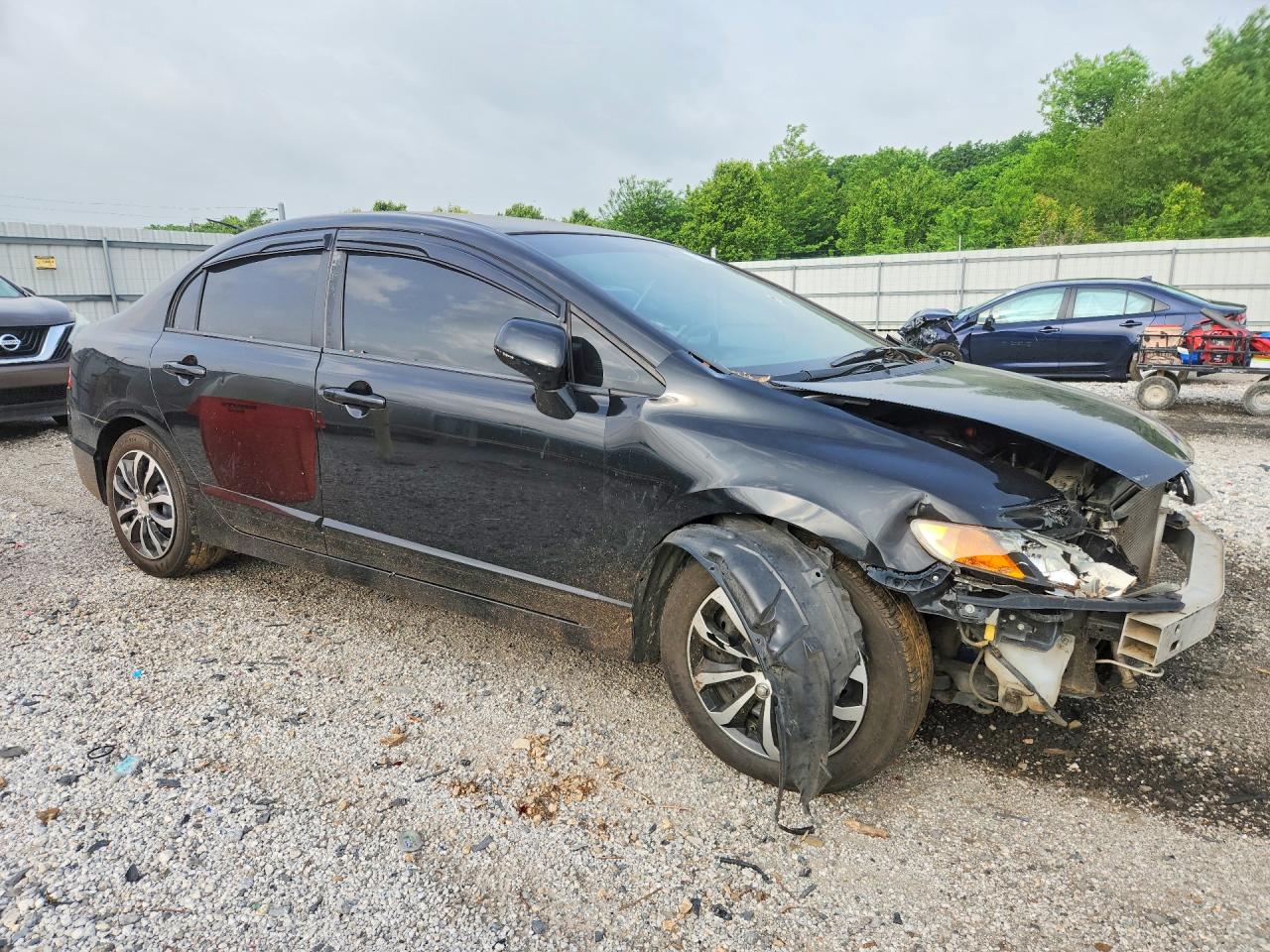 2011 Honda Civic Lx Black vin: 2HGFA1F51BH304681