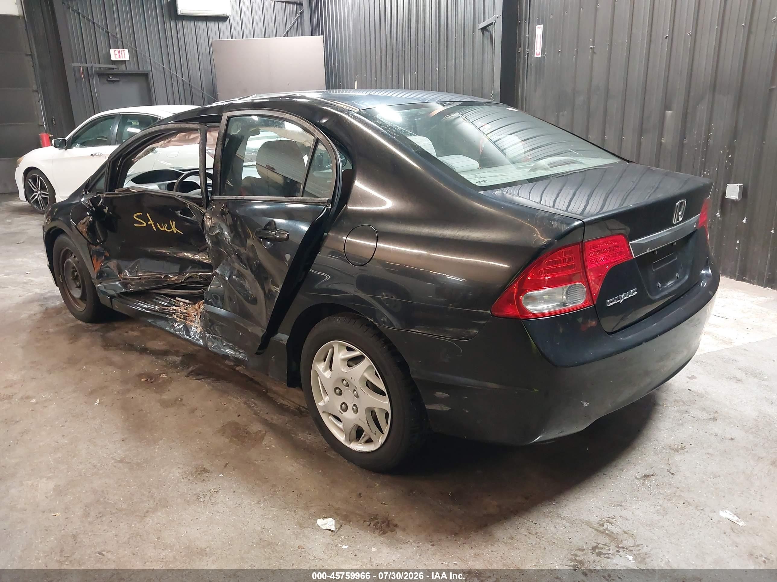 2011 Honda Civic Lx Black vin: 2HGFA1F51BH308942