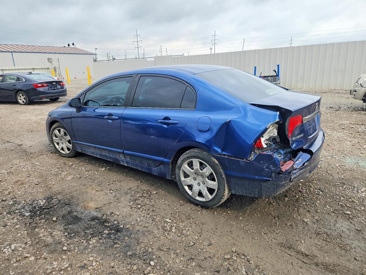 2011 Honda Civic Lx Blue vin: 2HGFA1F51BH510535