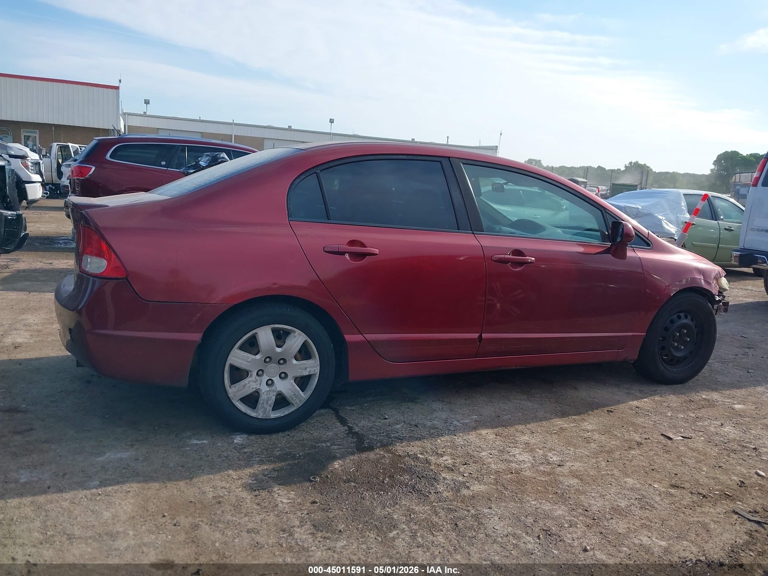 2011 Honda Civic Lx Red vin: 2HGFA1F51BH520756