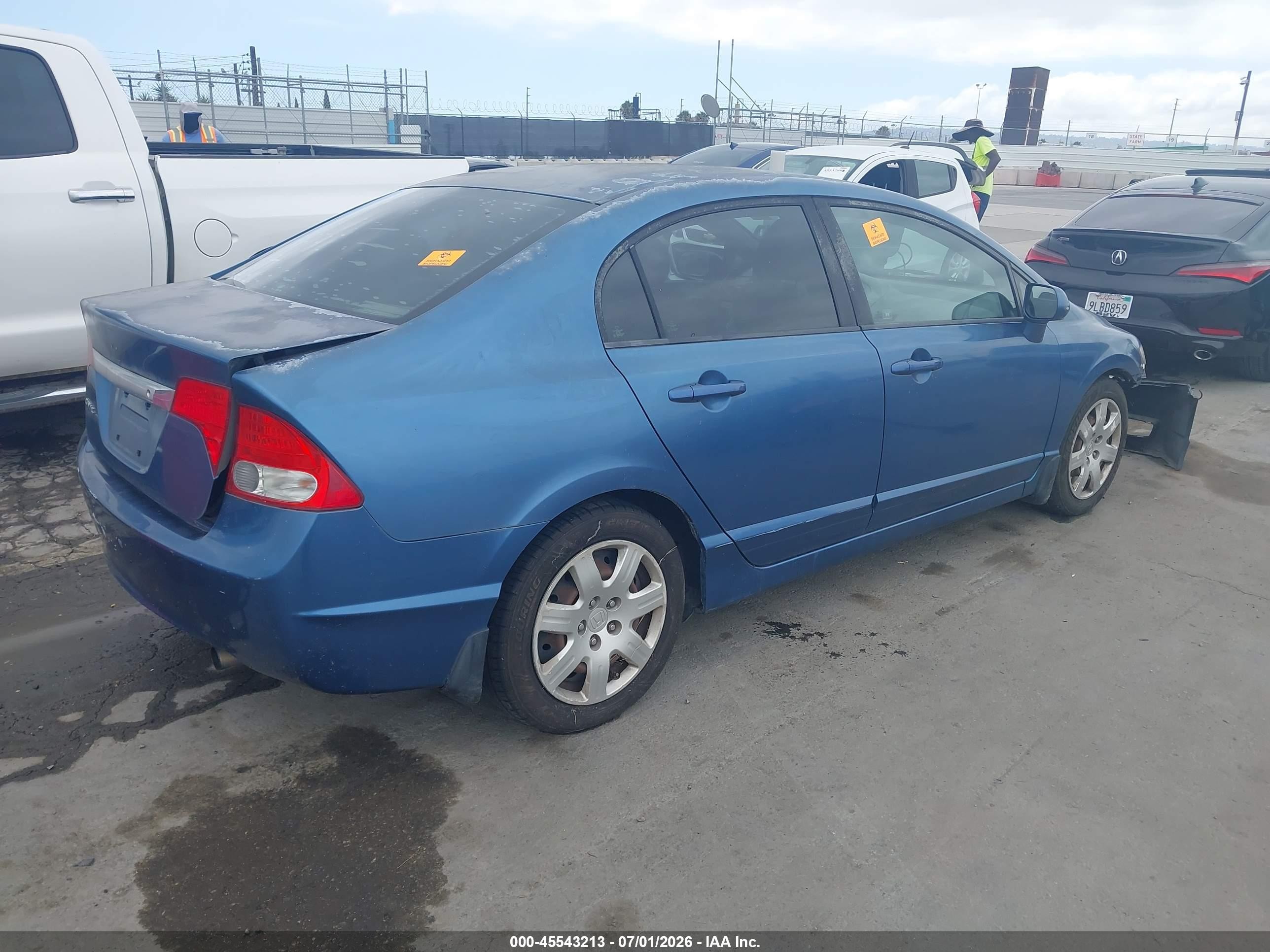 2011 Honda Civic Lx Blue vin: 2HGFA1F51BH533538