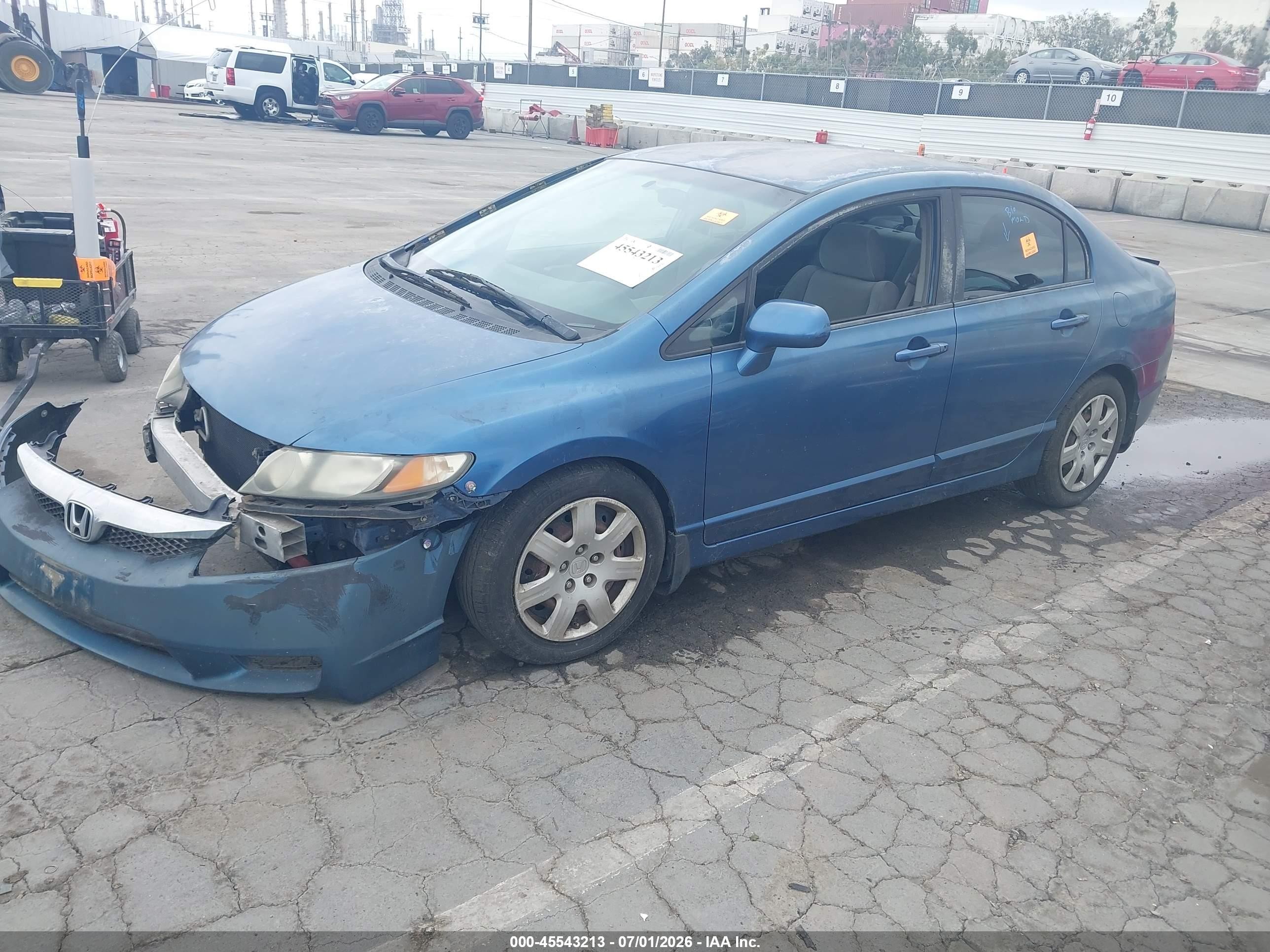2011 Honda Civic Lx Blue vin: 2HGFA1F51BH533538