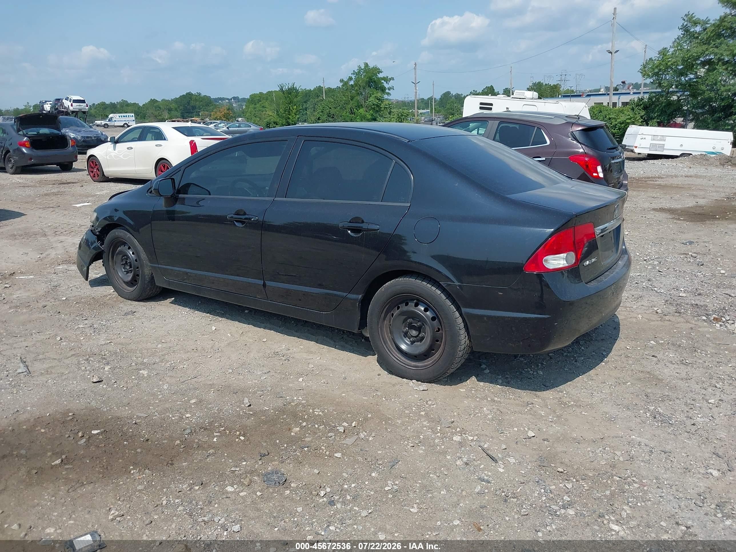 2011 Honda Civic Lx Black vin: 2HGFA1F51BH536715