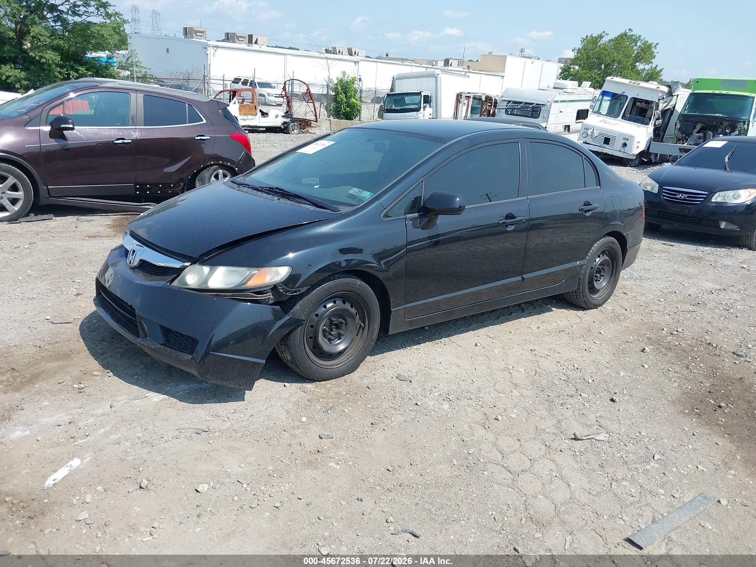 2011 Honda Civic Lx Black vin: 2HGFA1F51BH536715