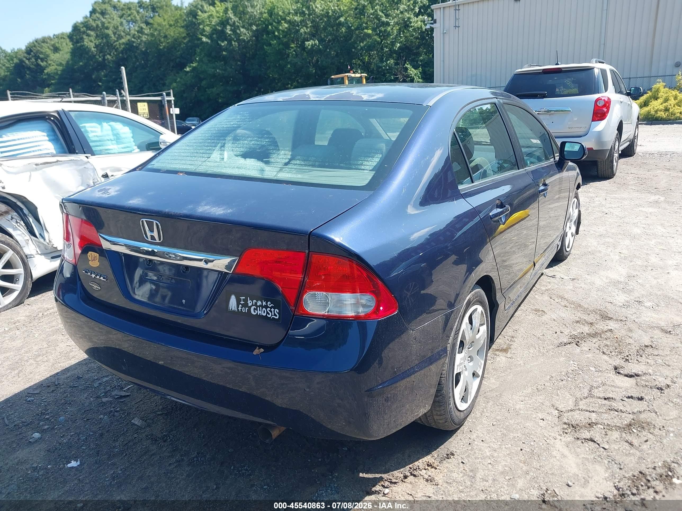 2011 Honda Civic Lx Blue vin: 2HGFA1F51BH547892