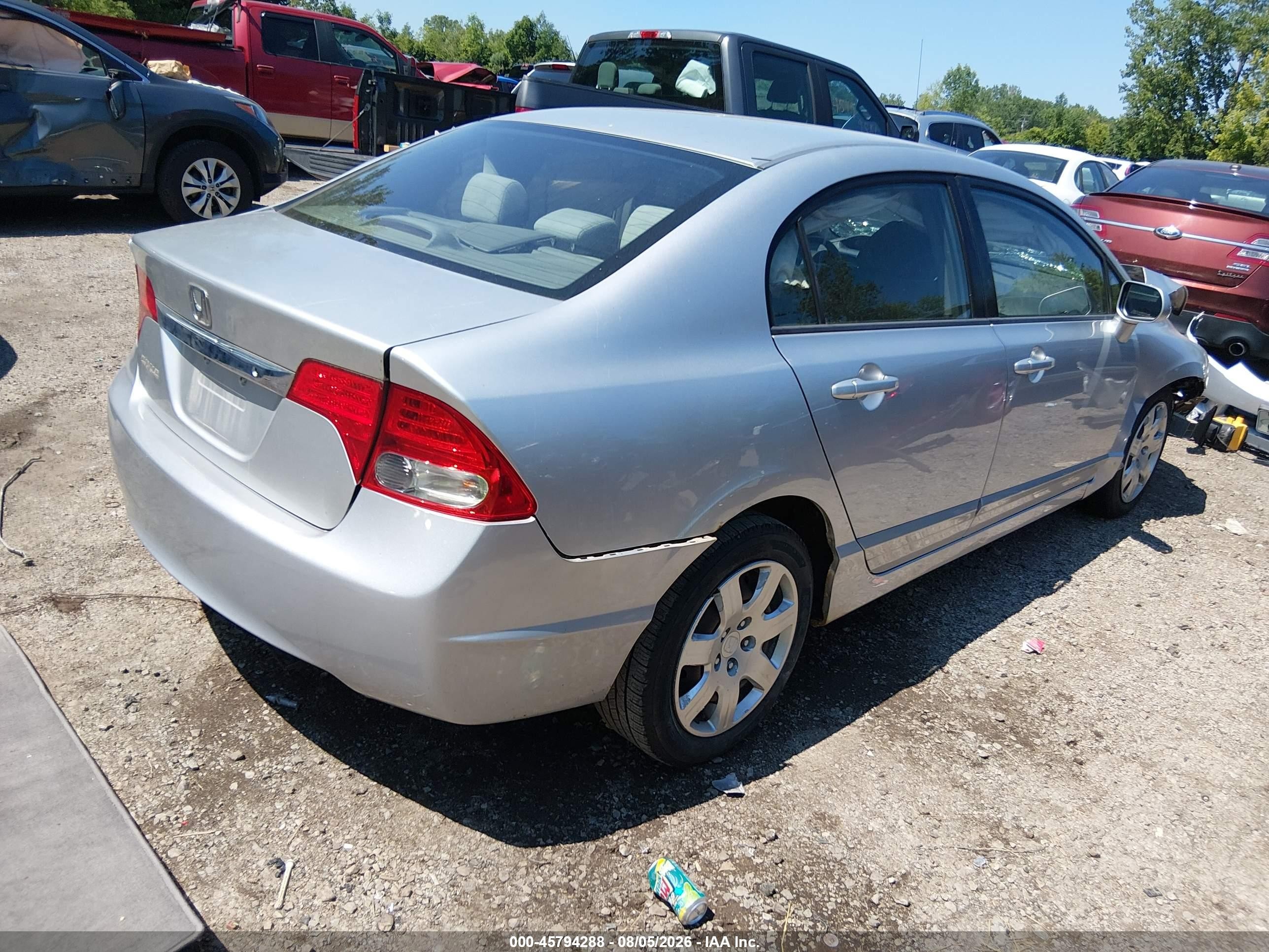2010 Honda Civic Lx Silver vin: 2HGFA1F52AH301593