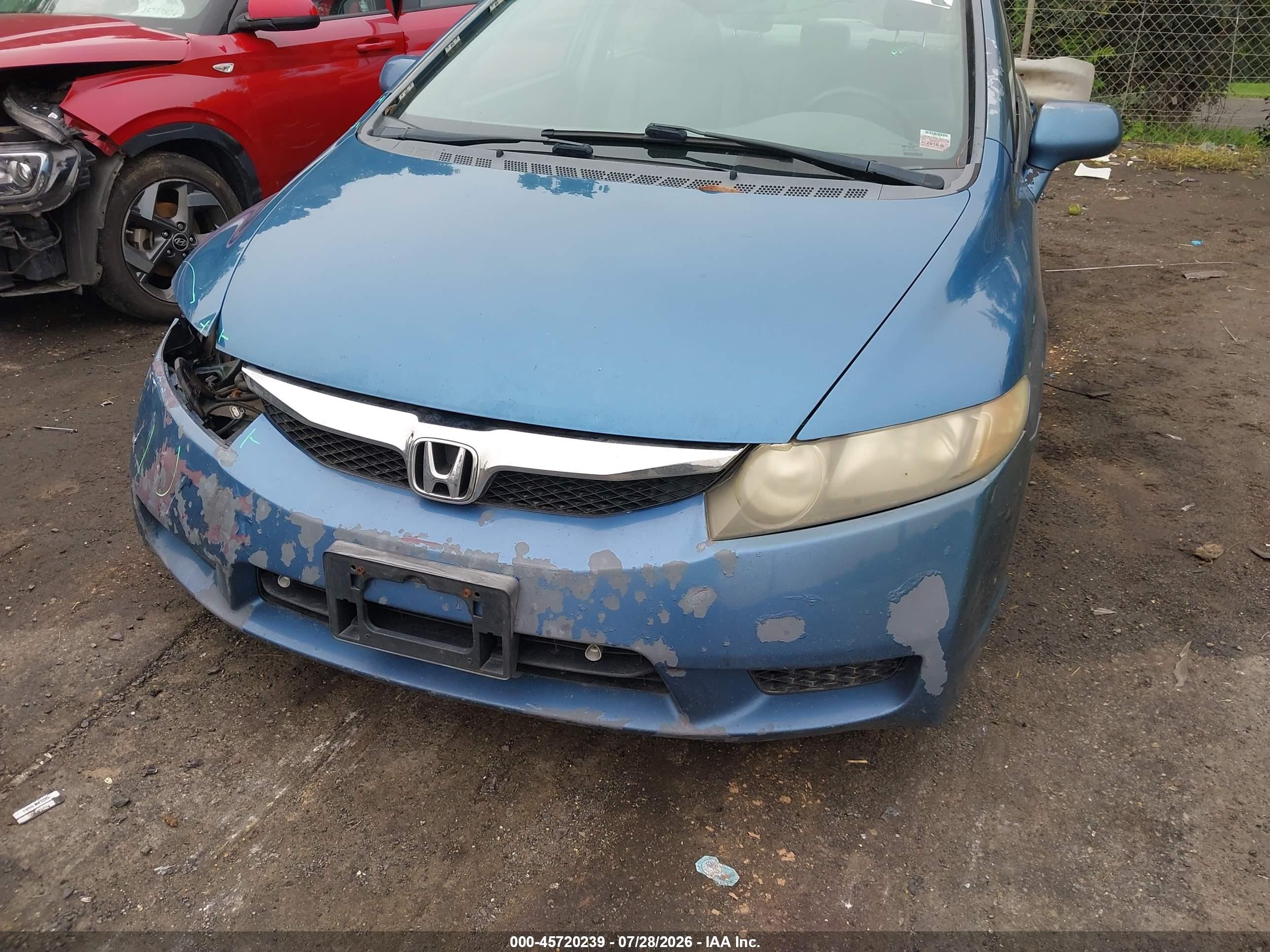 2010 Honda Civic Lx Blue vin: 2HGFA1F52AH302484