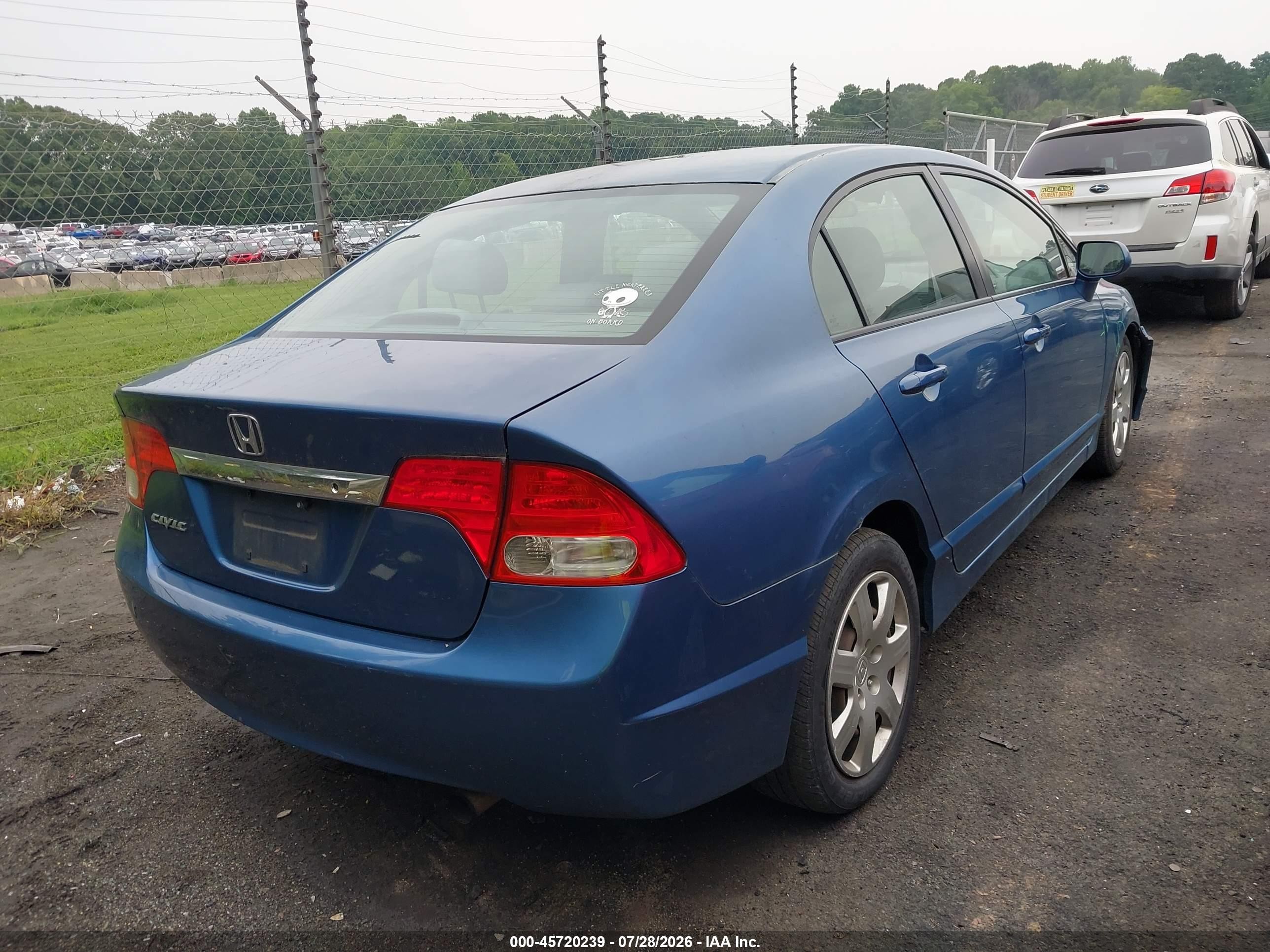 2010 Honda Civic Lx Blue vin: 2HGFA1F52AH302484