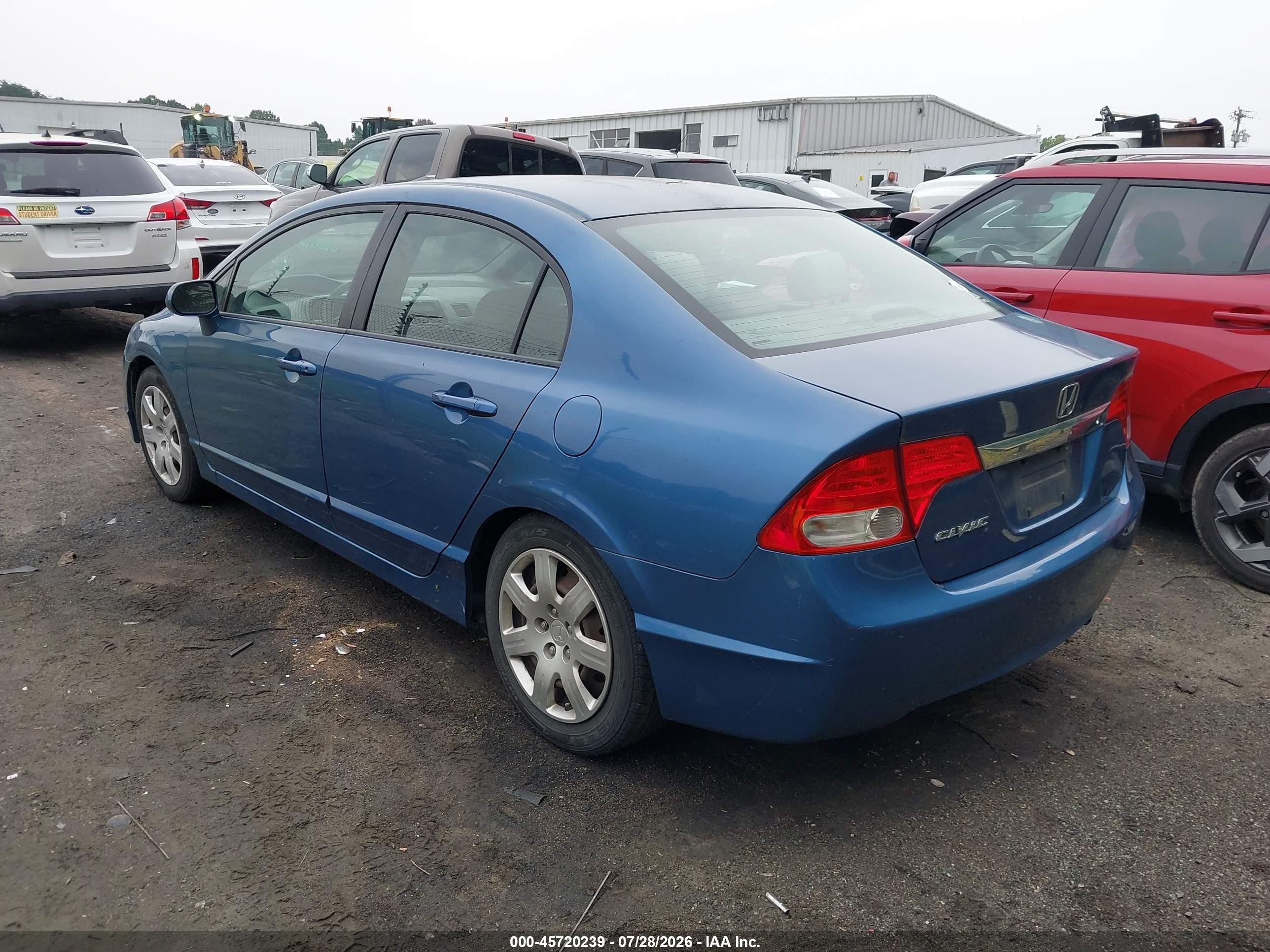 2010 Honda Civic Lx Blue vin: 2HGFA1F52AH302484