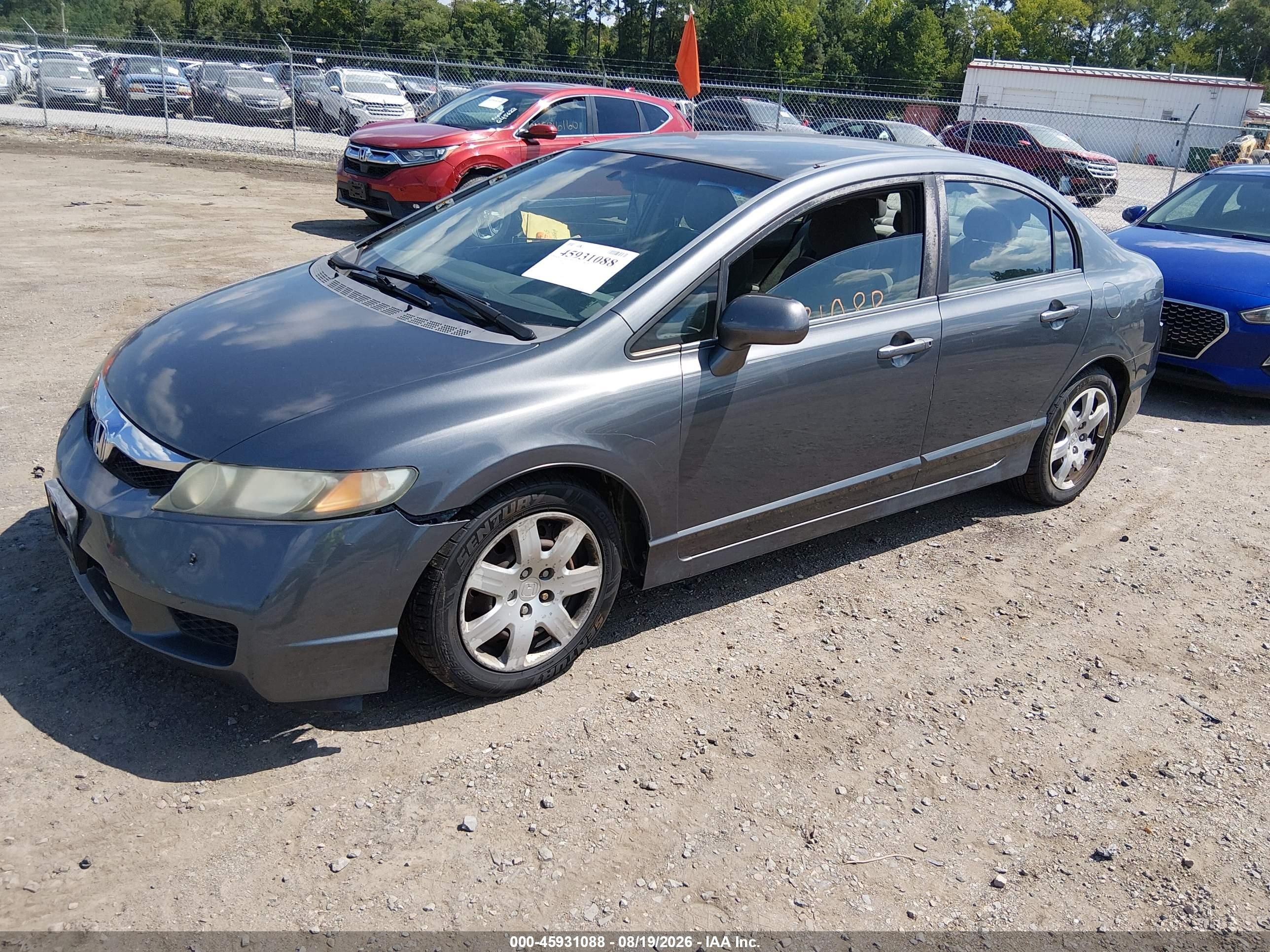2010 Honda Civic Lx Gray vin: 2HGFA1F52AH302808