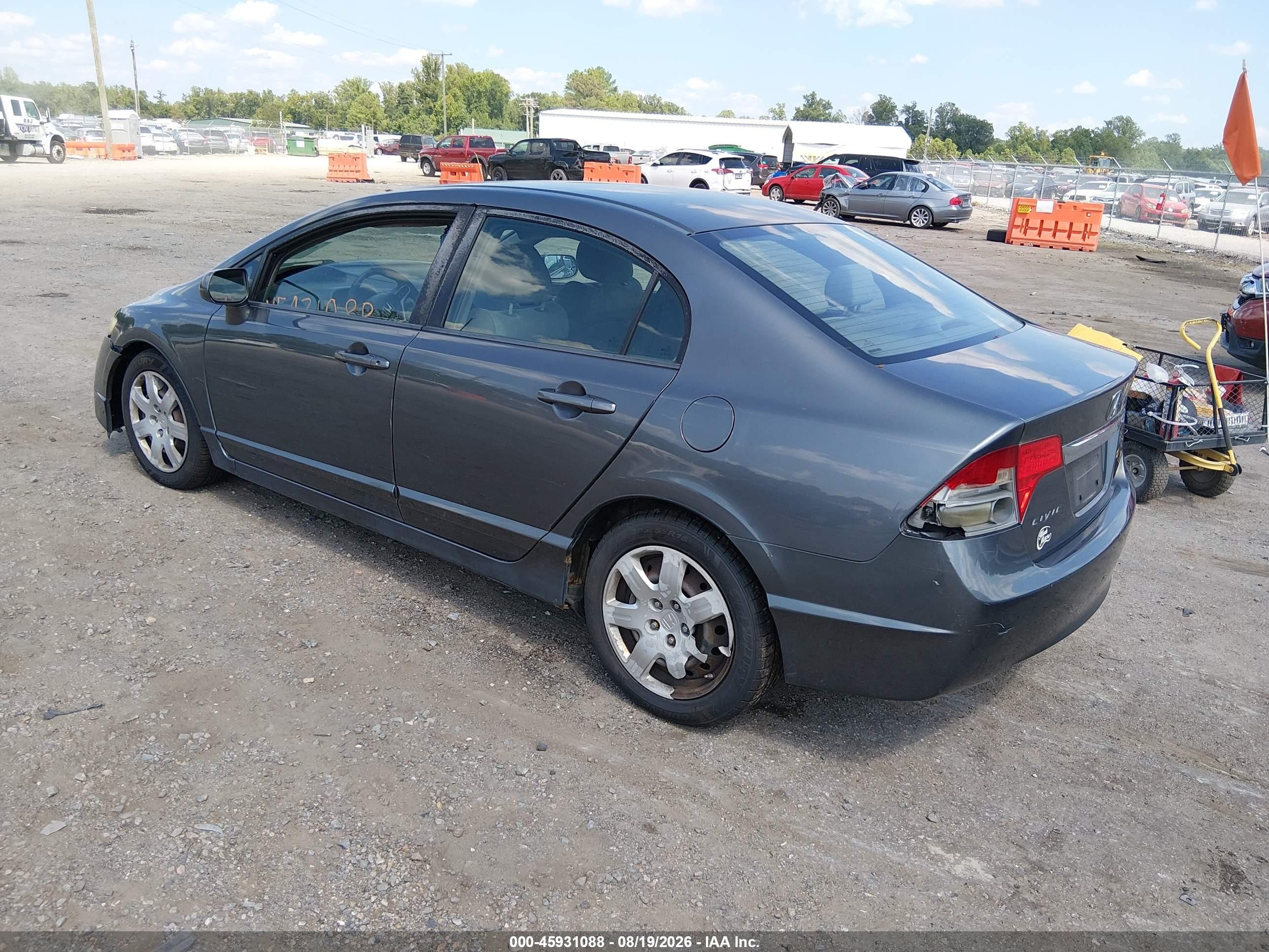 2010 Honda Civic Lx Gray vin: 2HGFA1F52AH302808