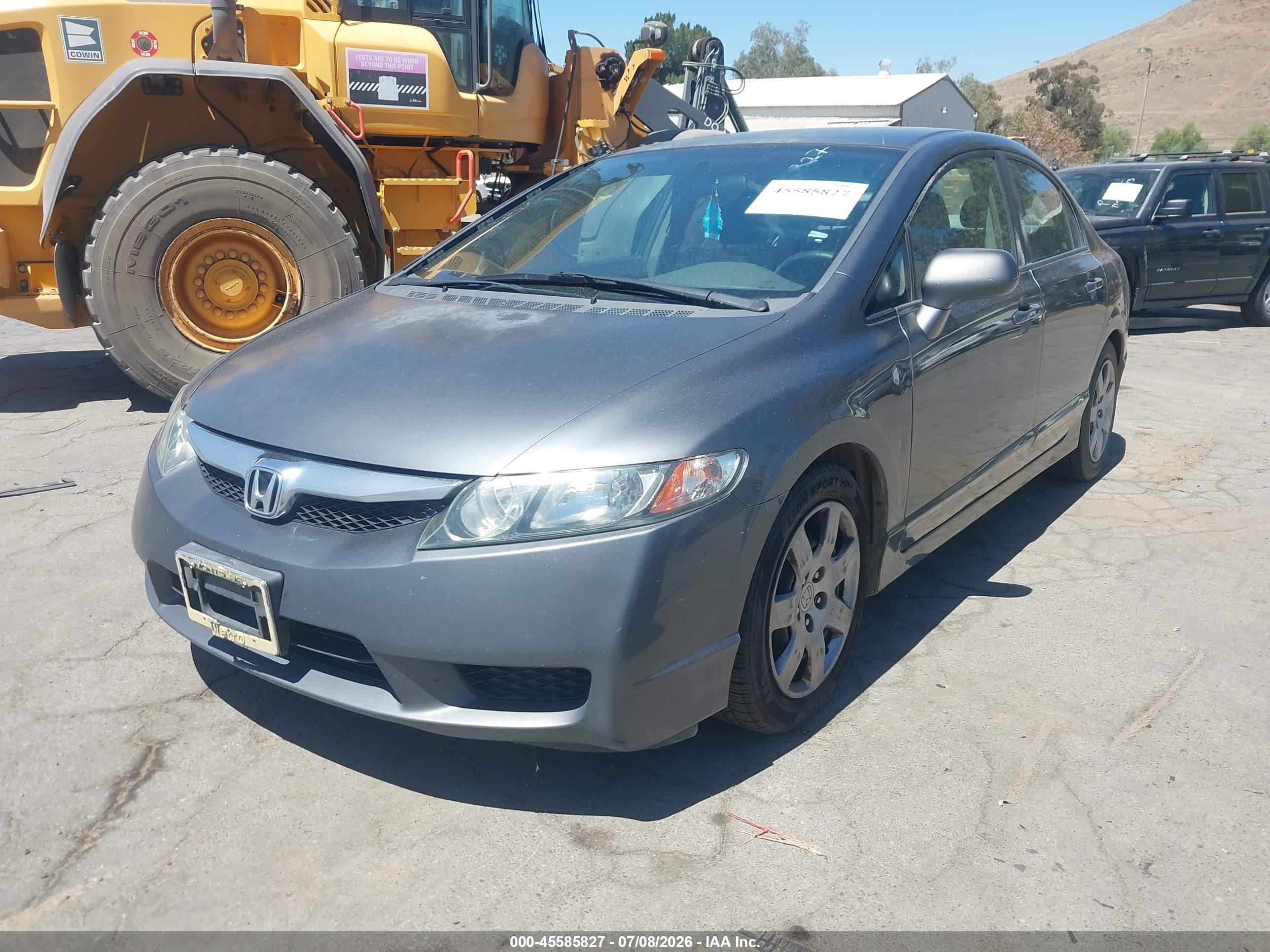 2010 Honda Civic Lx Gray vin: 2HGFA1F52AH305885
