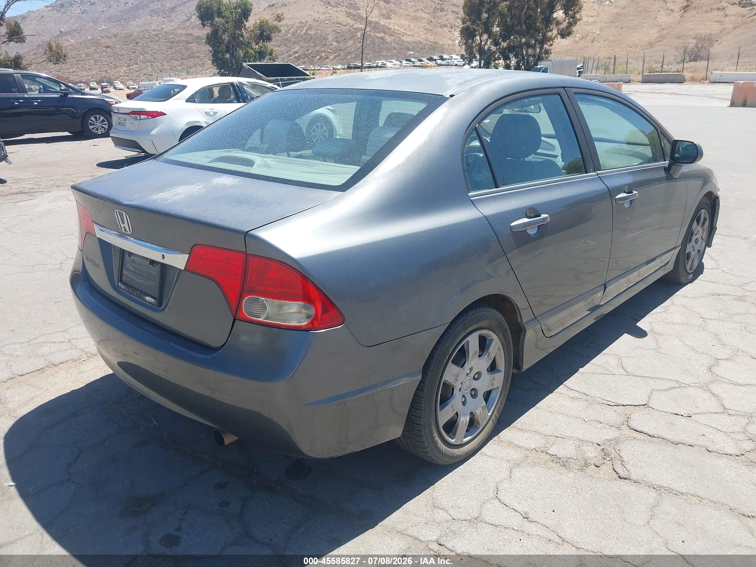 2010 Honda Civic Lx Gray vin: 2HGFA1F52AH305885