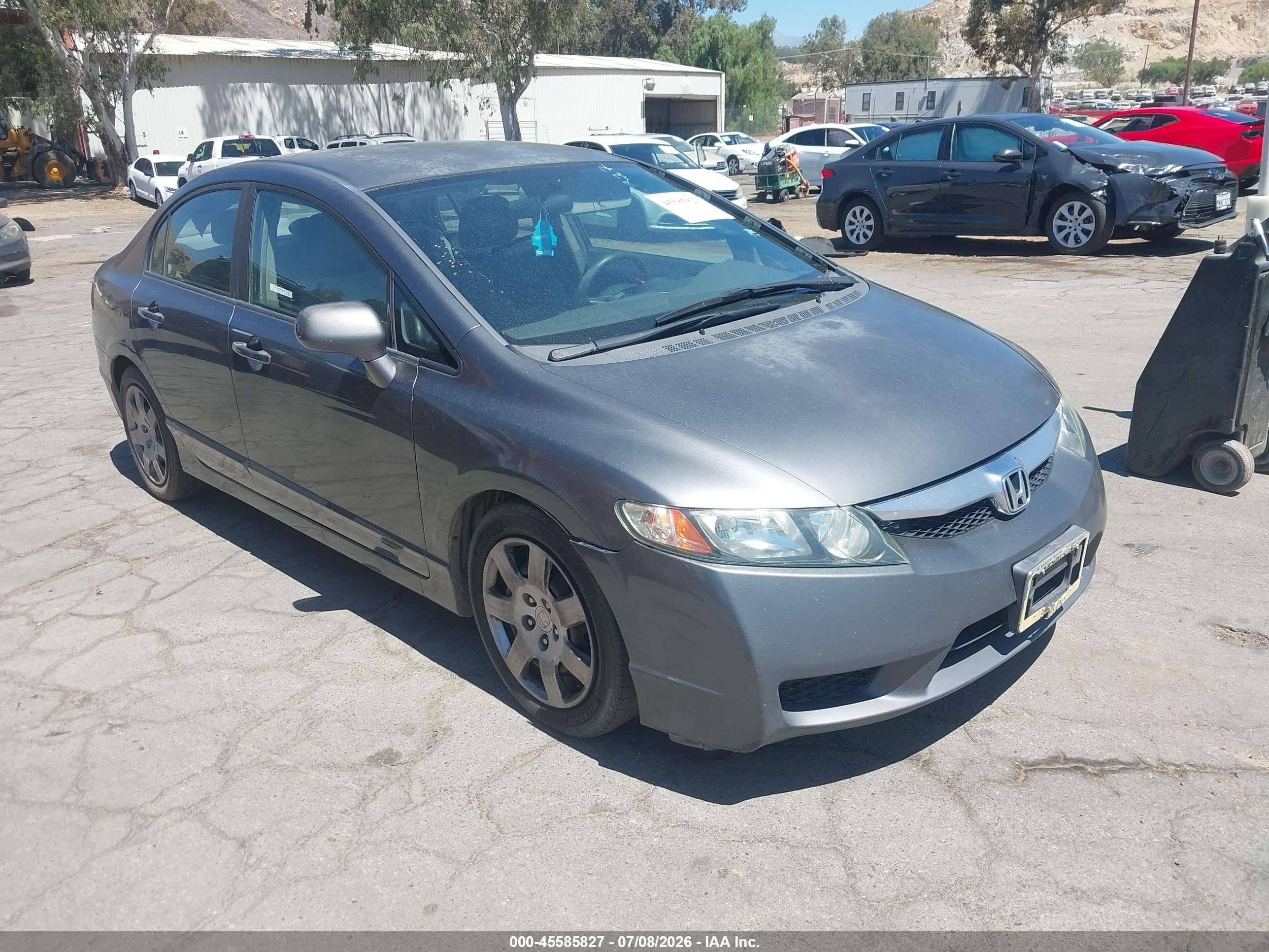 2010 Honda Civic Lx Gray vin: 2HGFA1F52AH305885