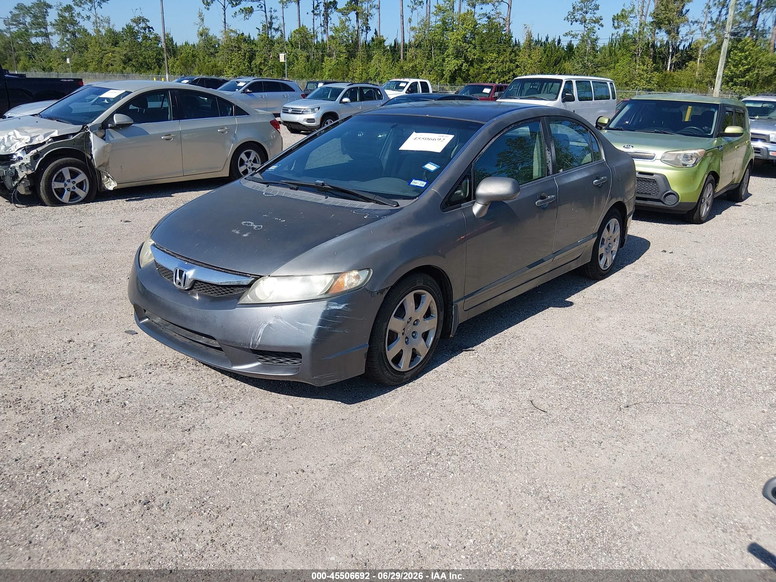 2010 Honda Civic Lx Gray vin: 2HGFA1F52AH320550
