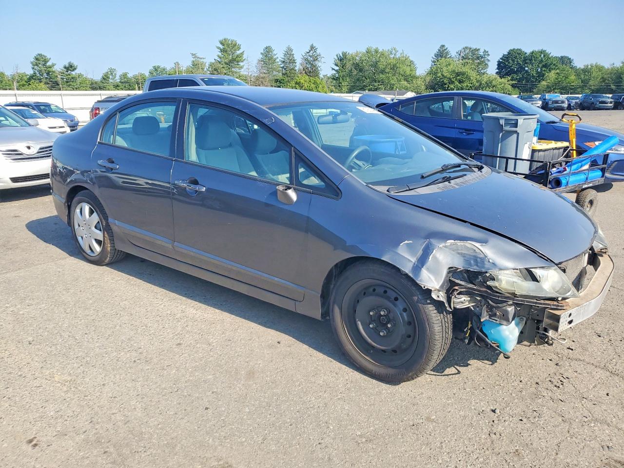 2010 Honda Civic Lx Gray vin: 2HGFA1F52AH323867