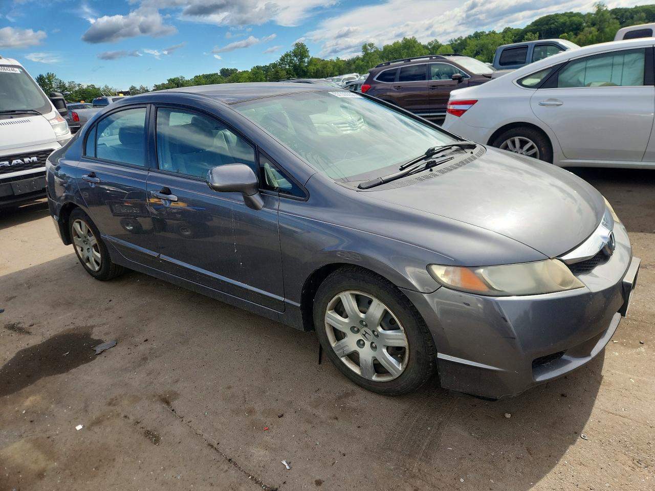 2010 Honda Civic Lx Gray vin: 2HGFA1F52AH326414