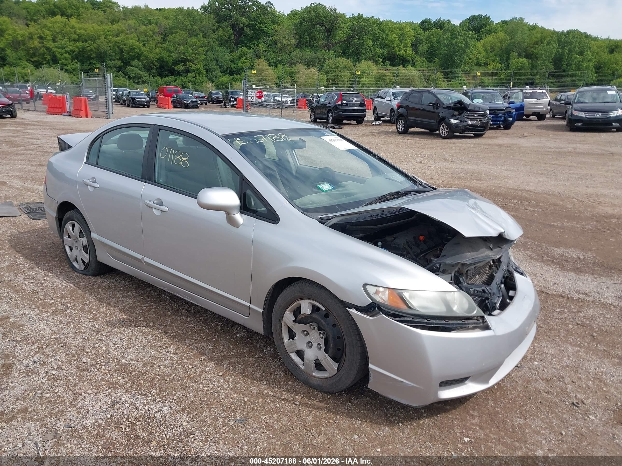 2010 Honda Civic Lx Silver vin: 2HGFA1F52AH328020