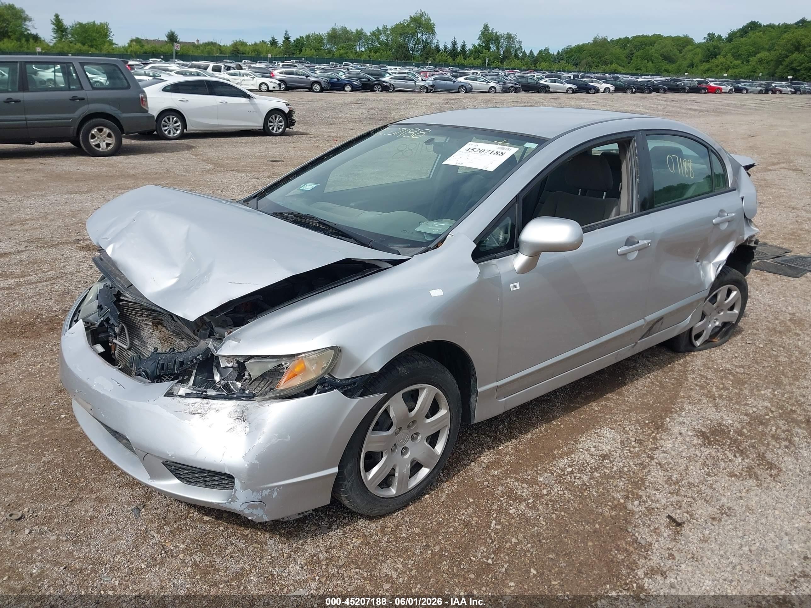 2010 Honda Civic Lx Silver vin: 2HGFA1F52AH328020