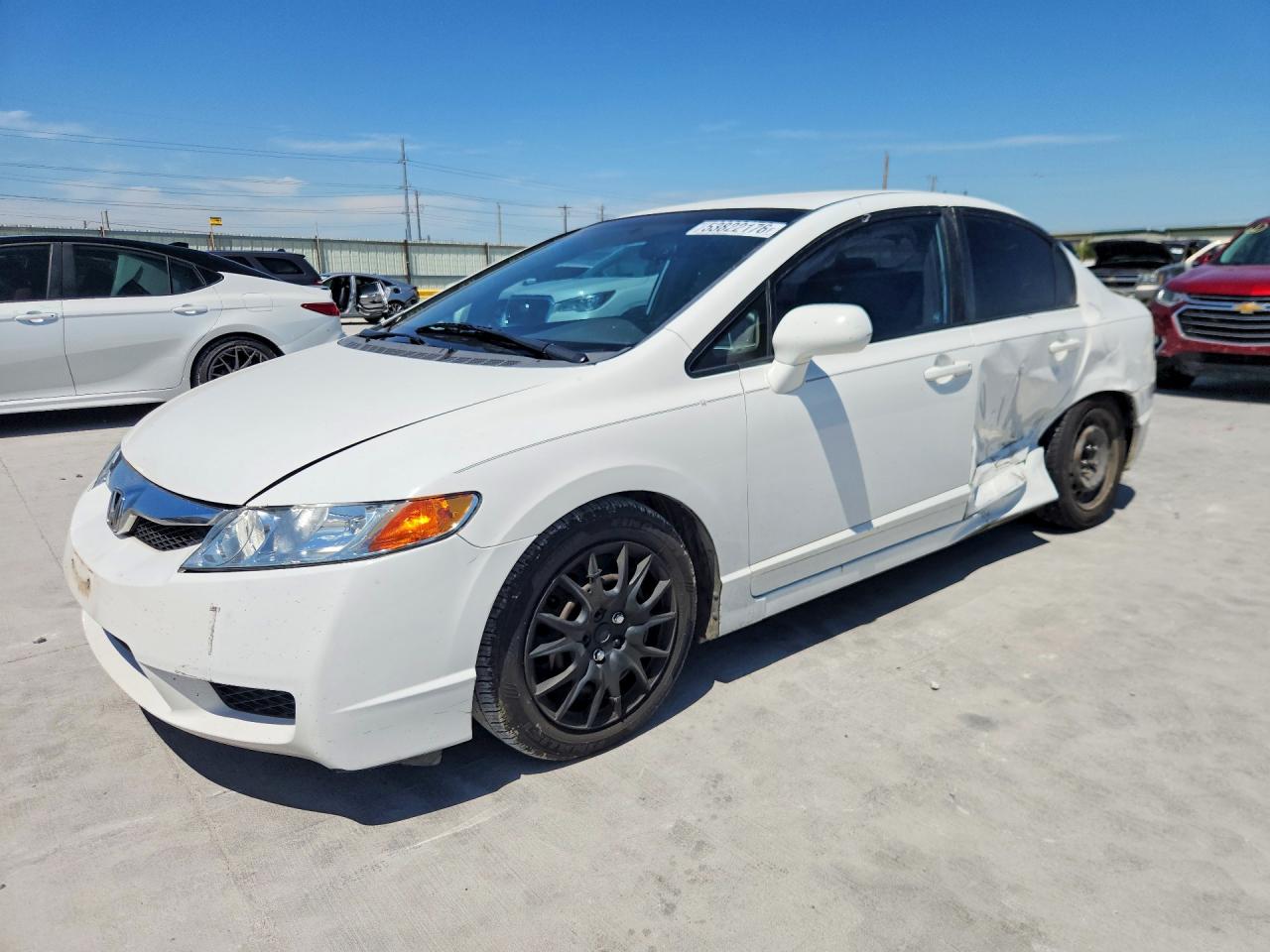 2010 Honda Civic Lx White vin: 2HGFA1F52AH512602